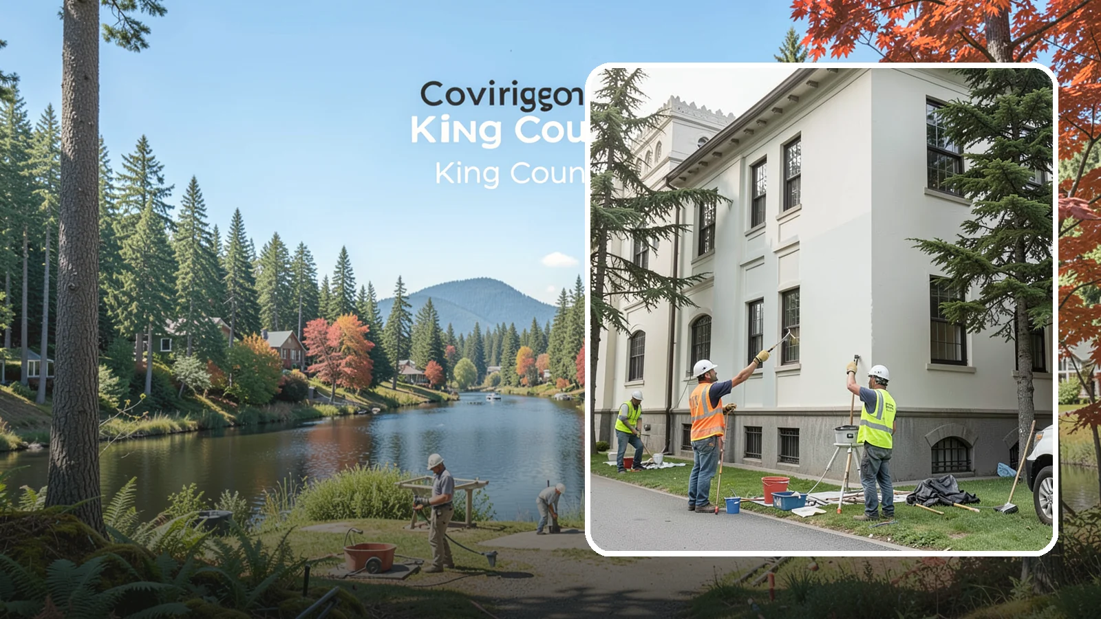 Exterior Painting in Covington, King County, WA - Professional exterior painting that protects and refreshes public buildings against Western Washington weather.
