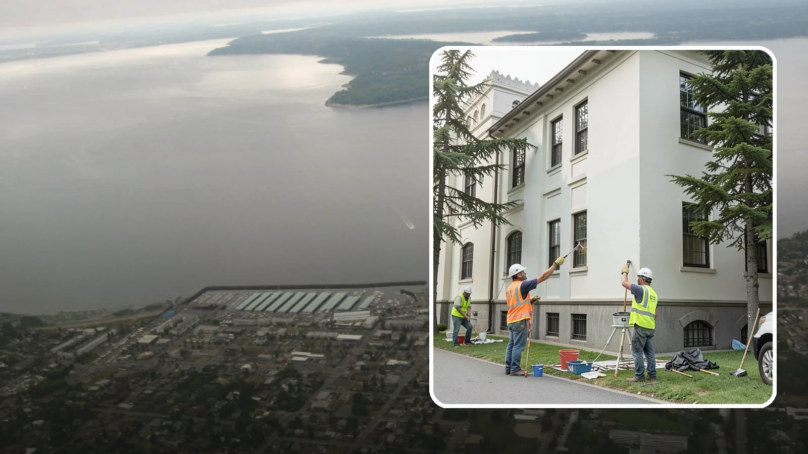 Exterior Painting in Des Moines, King County, WA - Professional exterior painting that protects and refreshes public buildings against Western Washington weather.