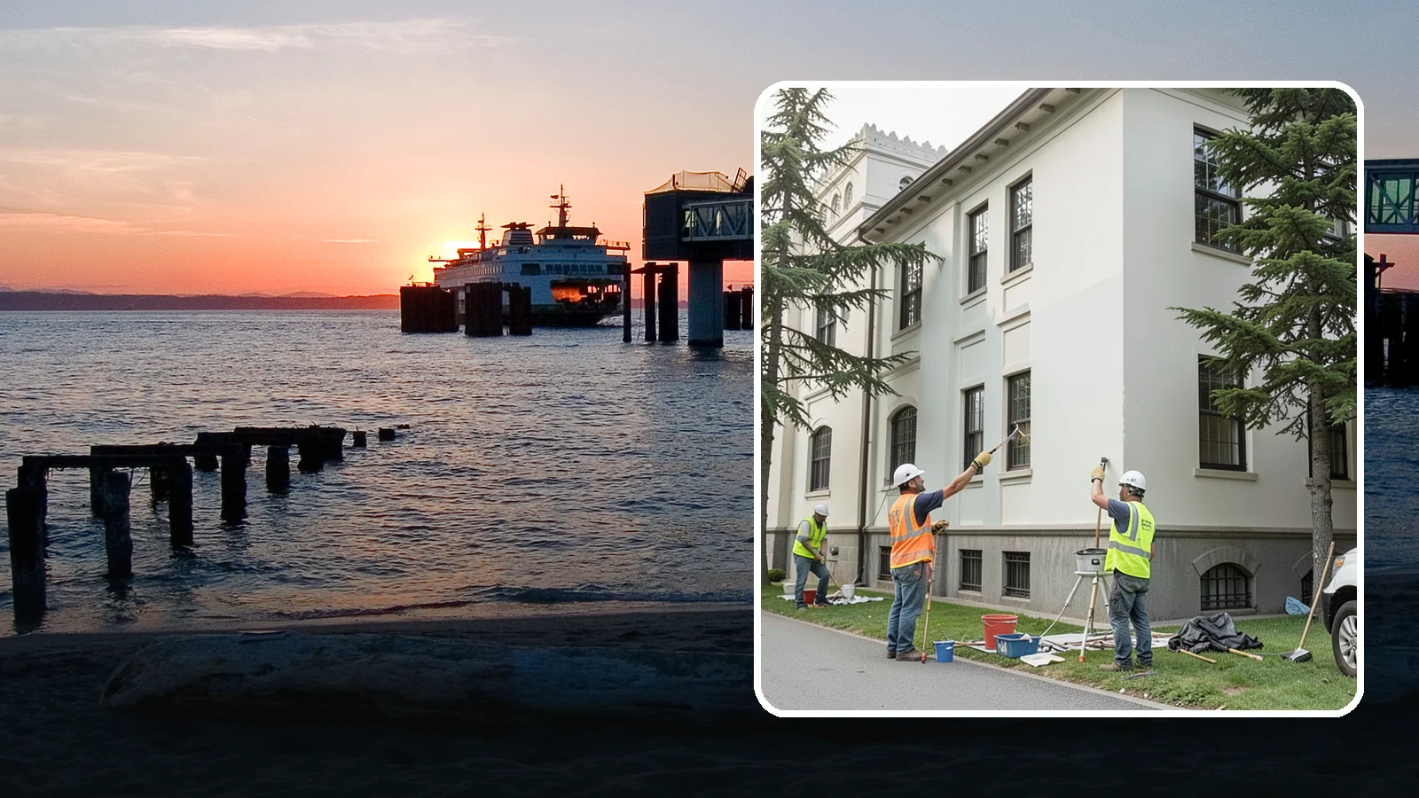 Exterior Painting in Edmonds, Snohomish County, WA - Professional exterior painting that protects and refreshes public buildings against Western Washington weather.