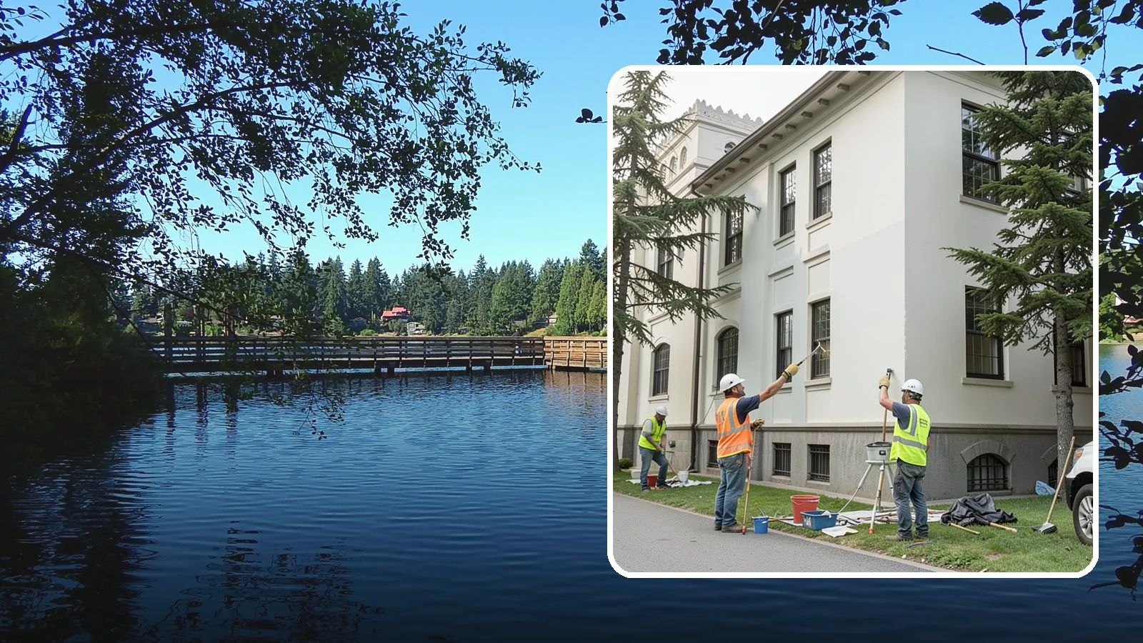 Exterior Painting in Federal Way, King County, WA - Professional exterior painting that protects and refreshes public buildings against Western Washington weather.