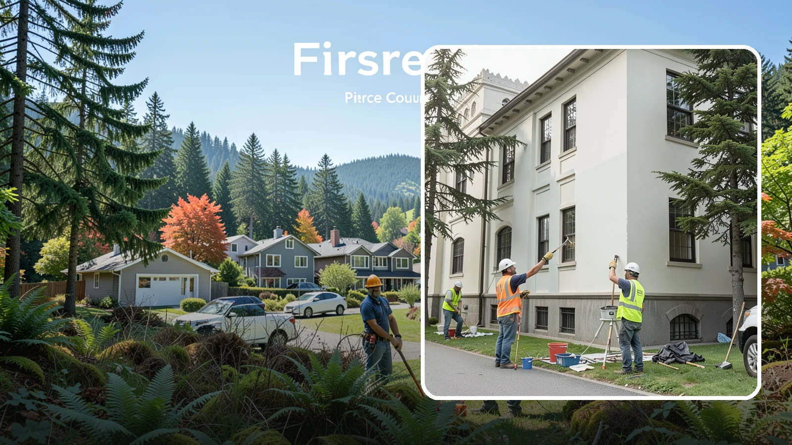Exterior Painting in Fircrest, Pierce County, WA - Professional exterior painting that protects and refreshes public buildings against Western Washington weather.