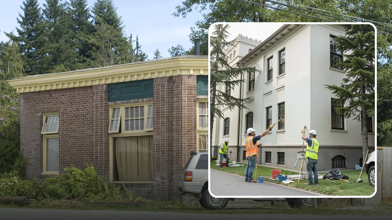 Exterior Painting in Hamilton, Skagit County, WA - Professional exterior painting that protects and refreshes public buildings against Western Washington weather.