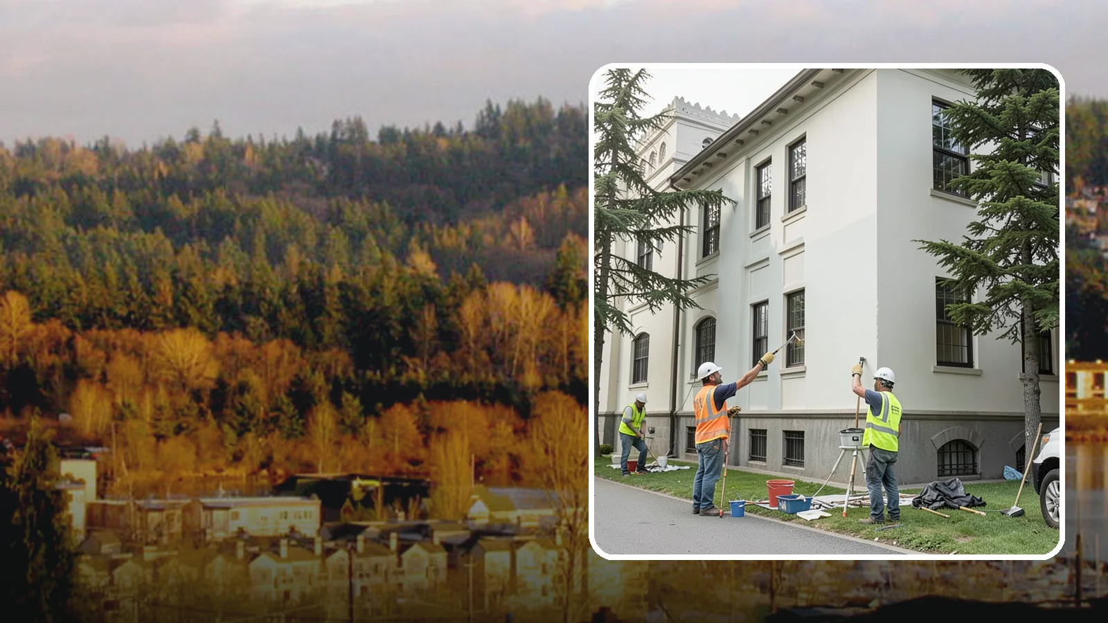 Exterior Painting in Kenmore, King County, WA - Professional exterior painting that protects and refreshes public buildings against Western Washington weather.