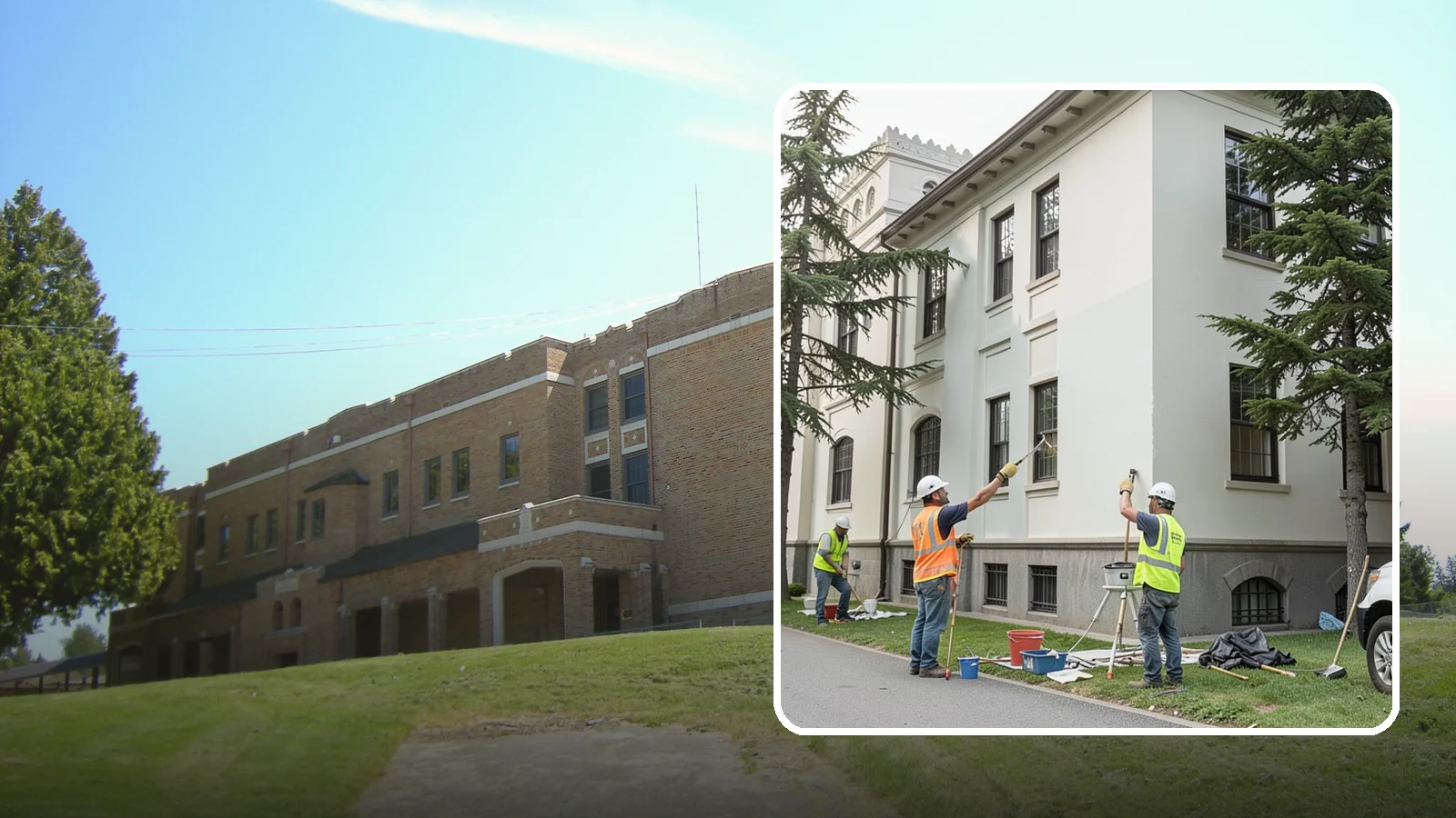 Exterior Painting in Maple Valley, King County, WA - Professional exterior painting that protects and refreshes public buildings against Western Washington weather.