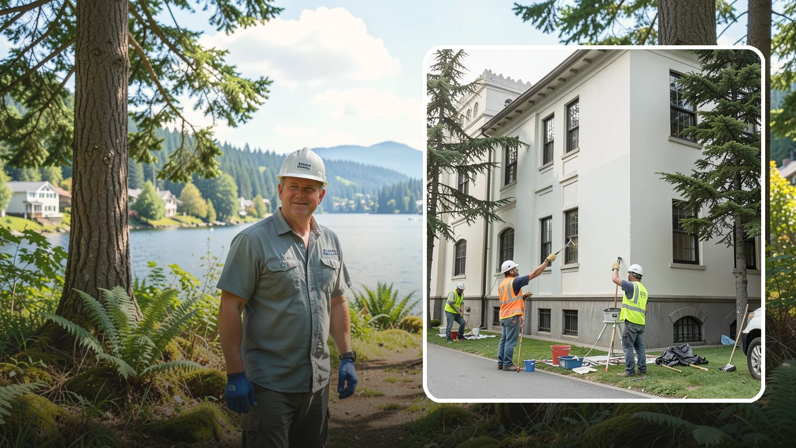 Exterior Painting in Milton, King County, WA - Professional exterior painting that protects and refreshes public buildings against Western Washington weather.