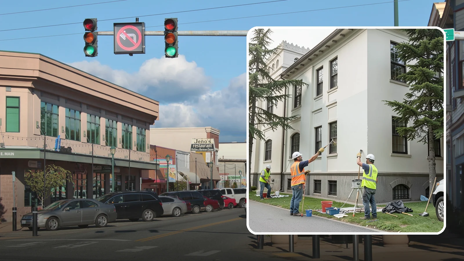 Exterior Painting in Monroe, Snohomish County, WA - Professional exterior painting that protects and refreshes public buildings against Western Washington weather.