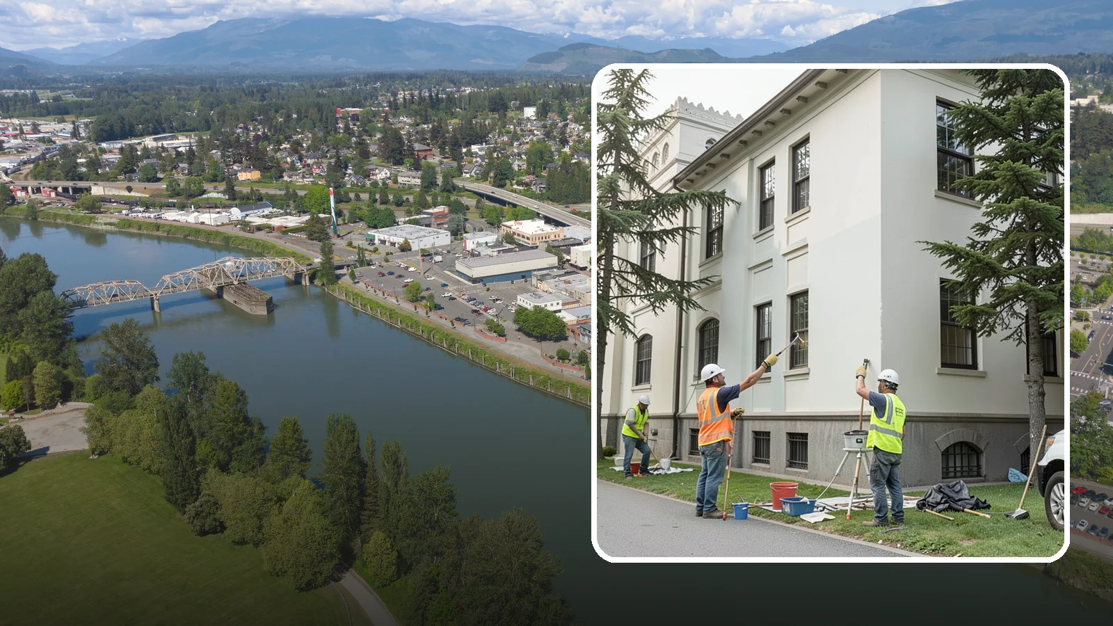 Exterior Painting in Mount Vernon, Skagit County, WA - Professional exterior painting that protects and refreshes public buildings against Western Washington weather.