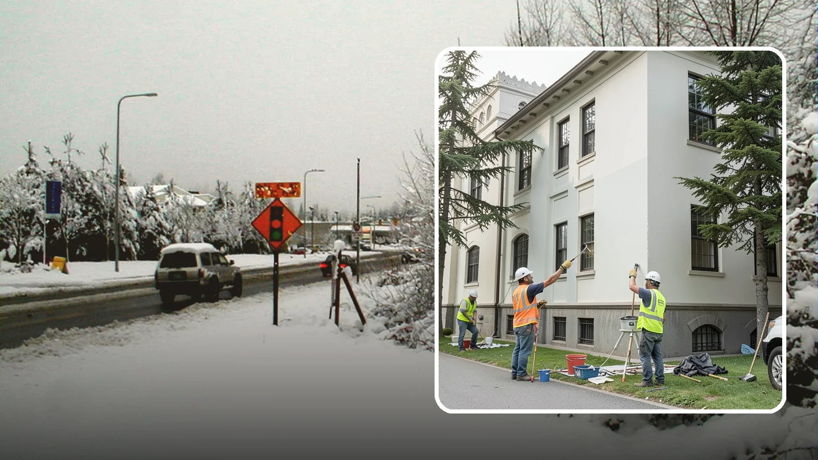 Exterior Painting in Newcastle, King County, WA - Professional exterior painting that protects and refreshes public buildings against Western Washington weather.