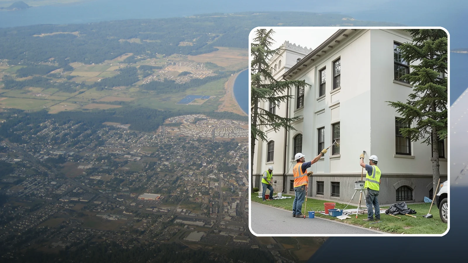 Exterior Painting in Oak Harbor, Island County, WA - Professional exterior painting that protects and refreshes public buildings against Western Washington weather.