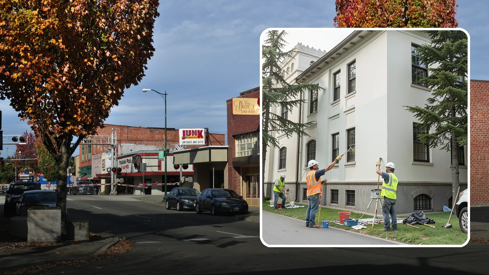 Exterior Painting in Puyallup, Pierce County, WA - Professional exterior painting that protects and refreshes public buildings against Western Washington weather.
