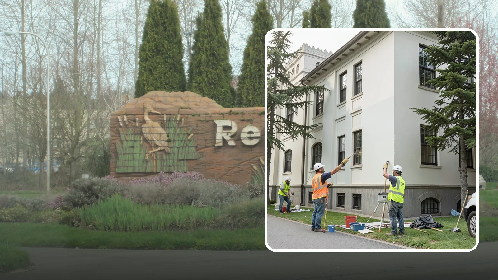 Exterior Painting in Renton, King County, WA - Professional exterior painting that protects and refreshes public buildings against Western Washington weather.