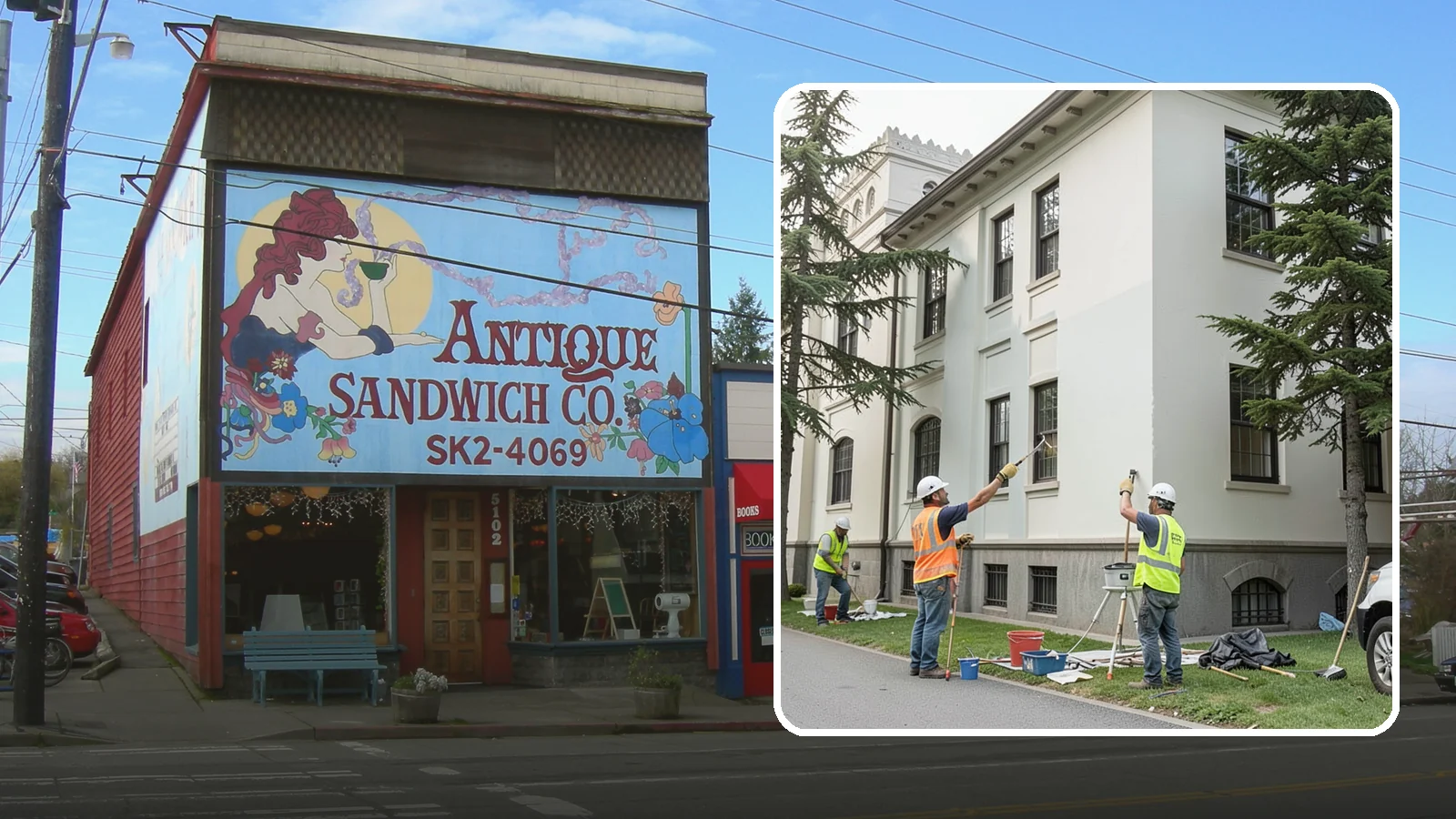 Exterior Painting in Ruston, Pierce County, WA - Professional exterior painting that protects and refreshes public buildings against Western Washington weather.