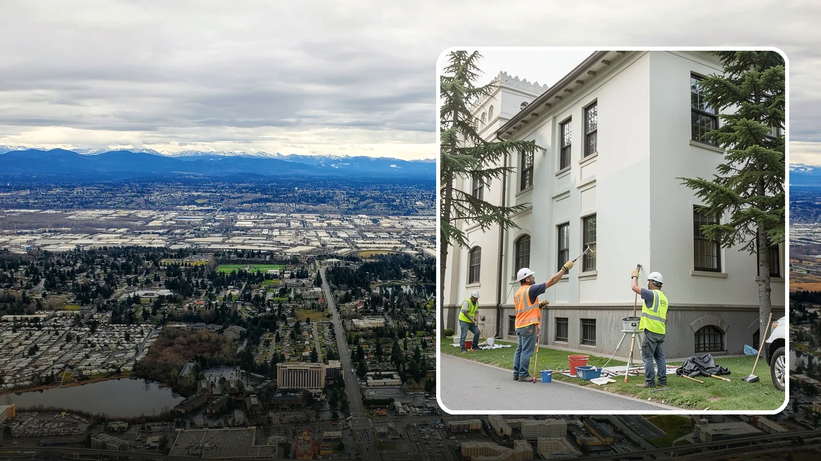 Exterior Painting in SeaTac, King County, WA - Professional exterior painting that protects and refreshes public buildings against Western Washington weather.
