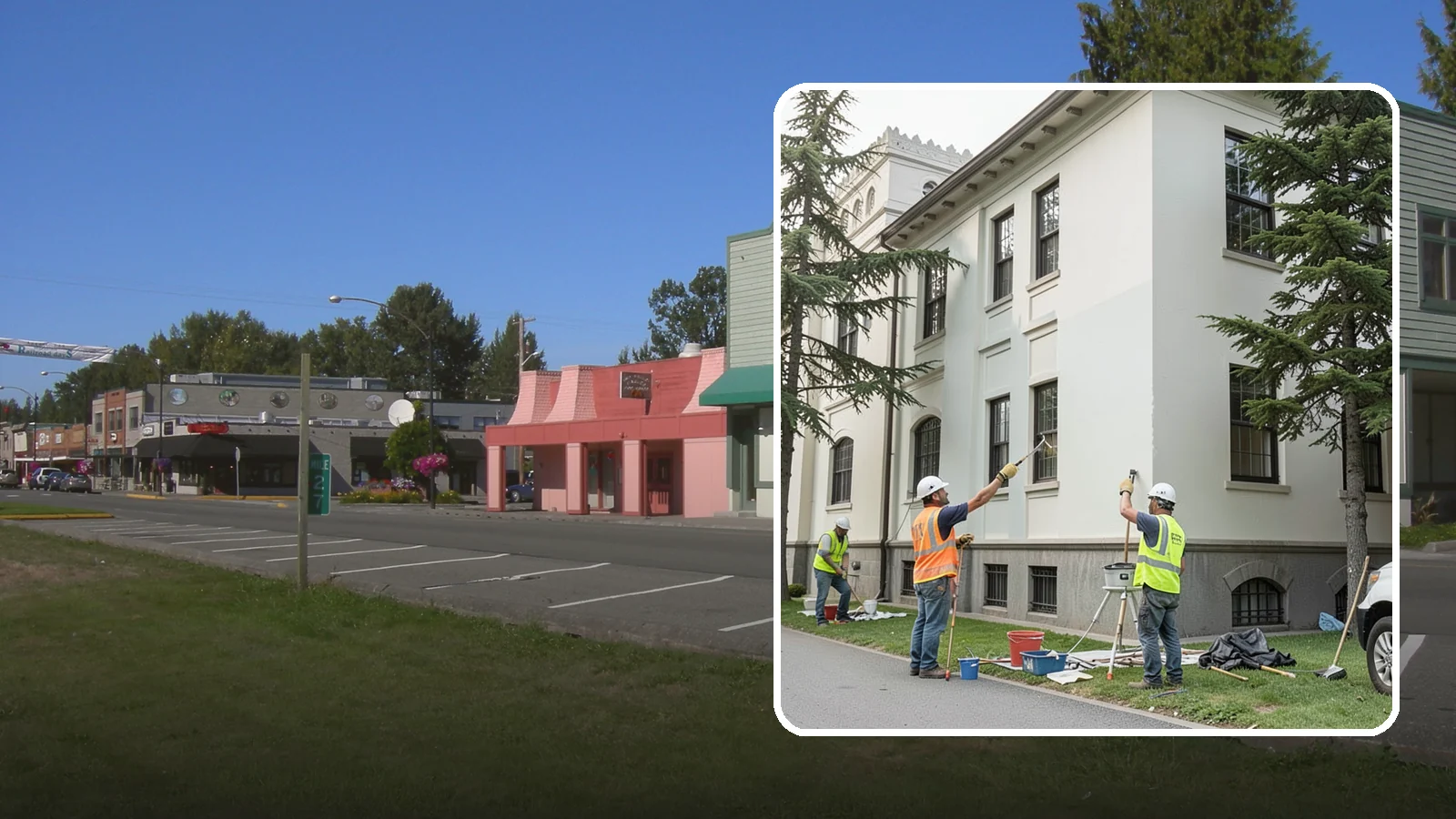 Exterior Painting in Snoqualmie, King County, WA - Professional exterior painting that protects and refreshes public buildings against Western Washington weather.