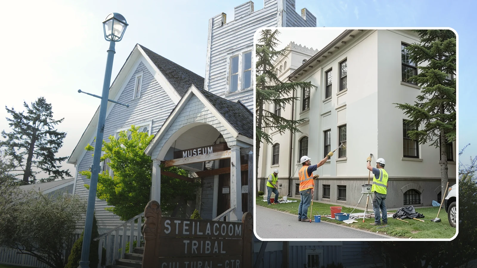 Exterior Painting in Steilacoom, Pierce County, WA - Professional exterior painting that protects and refreshes public buildings against Western Washington weather.