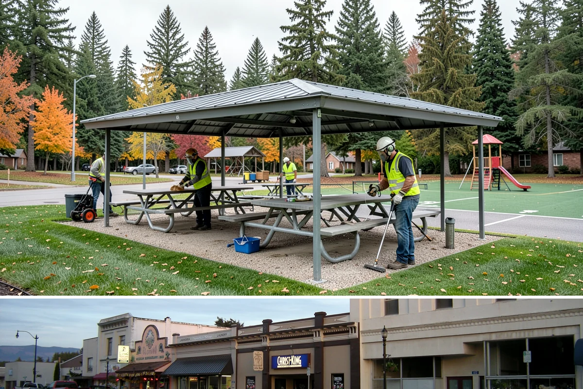Facilities Maintenance in Burlington, Skagit County, WA - Year-round coverage shifts emphasis seasonally, from winter heating checks to summer envelope and grounds work.