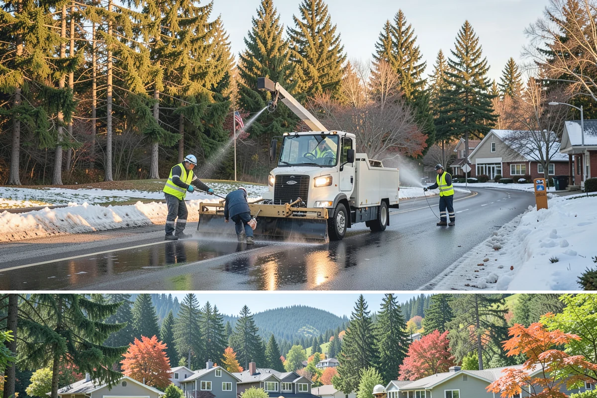 Facilities Maintenance in Fircrest, Pierce County, WA - Year-round coverage shifts emphasis seasonally, from winter heating checks to summer envelope and grounds work.