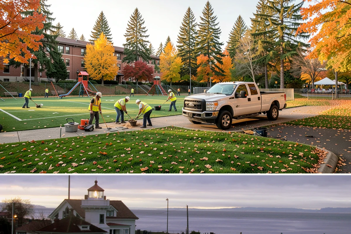 Facilities Maintenance in Mukilteo, Snohomish County, WA - Year-round coverage shifts emphasis seasonally, from winter heating checks to summer envelope and grounds work.