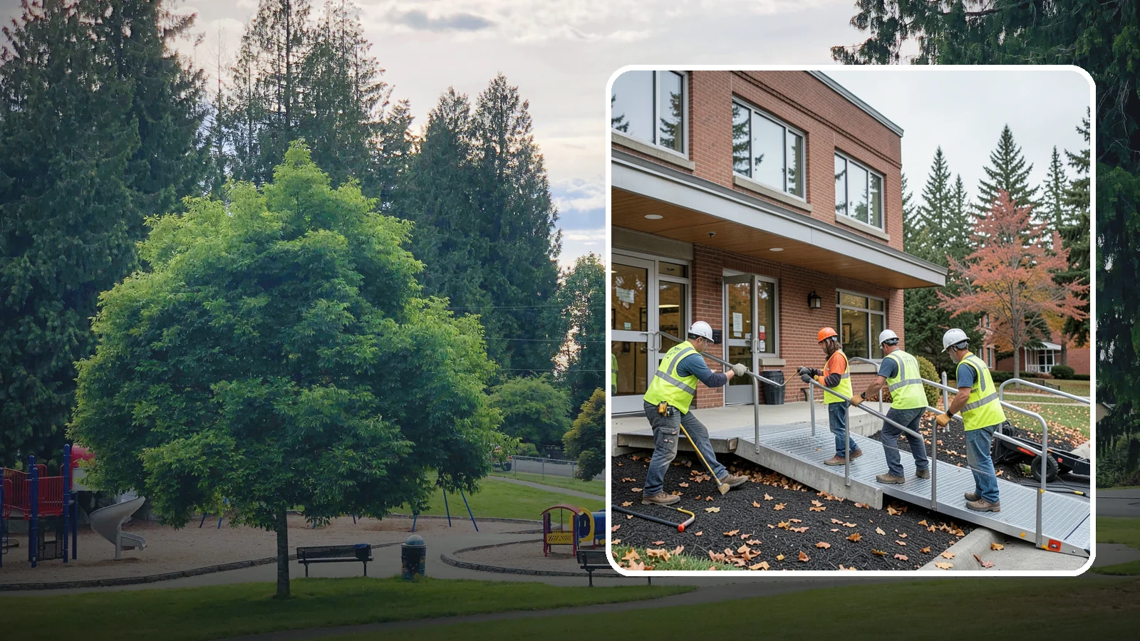 Facility ADA Upgrades in Bonney Lake, Pierce County, WA - Facility accessibility upgrades that bring public buildings into ADA and barrier-code conformance.