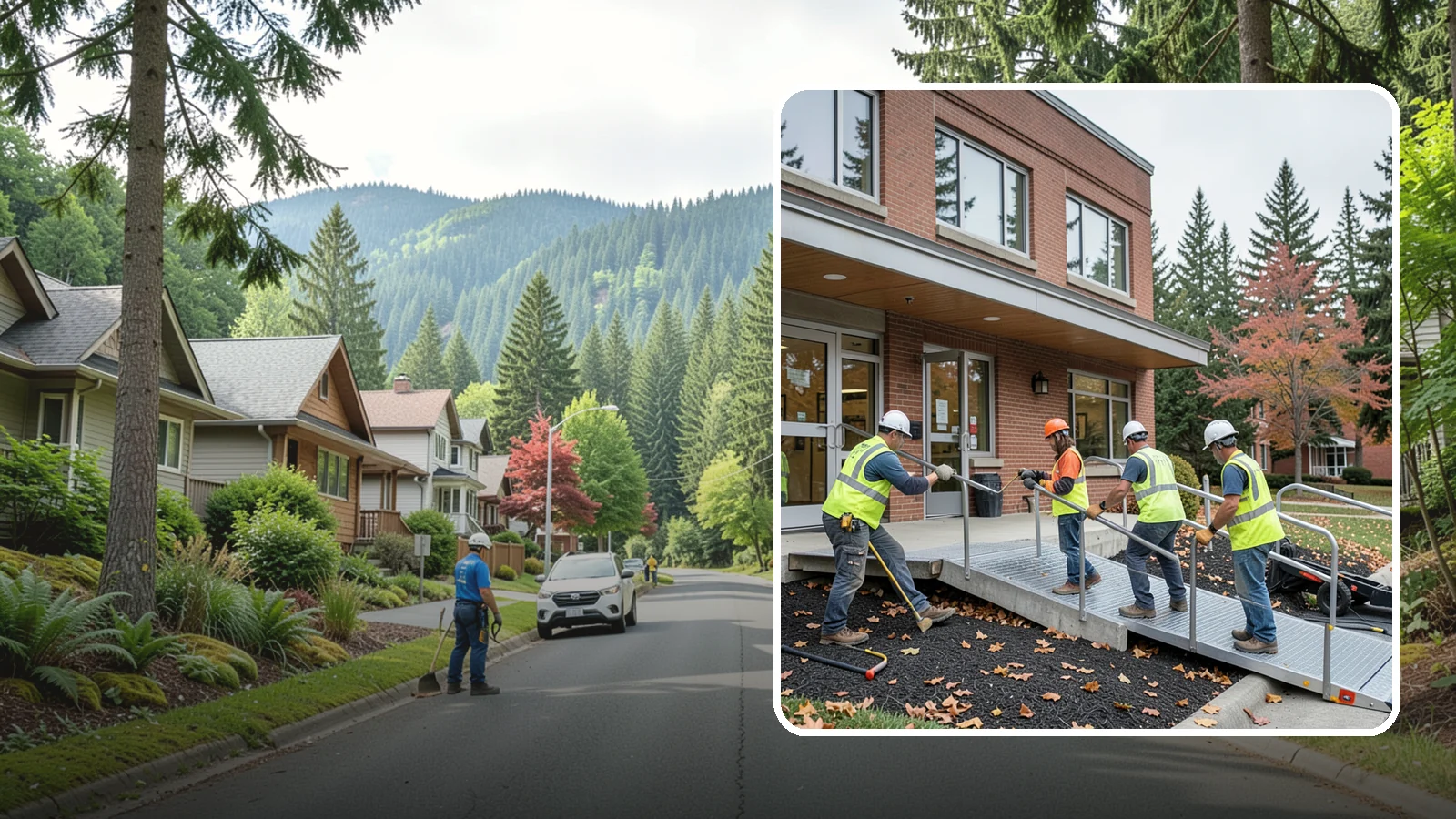 Facility ADA Upgrades in Darrington, Snohomish County, WA - Facility accessibility upgrades that bring public buildings into ADA and barrier-code conformance.