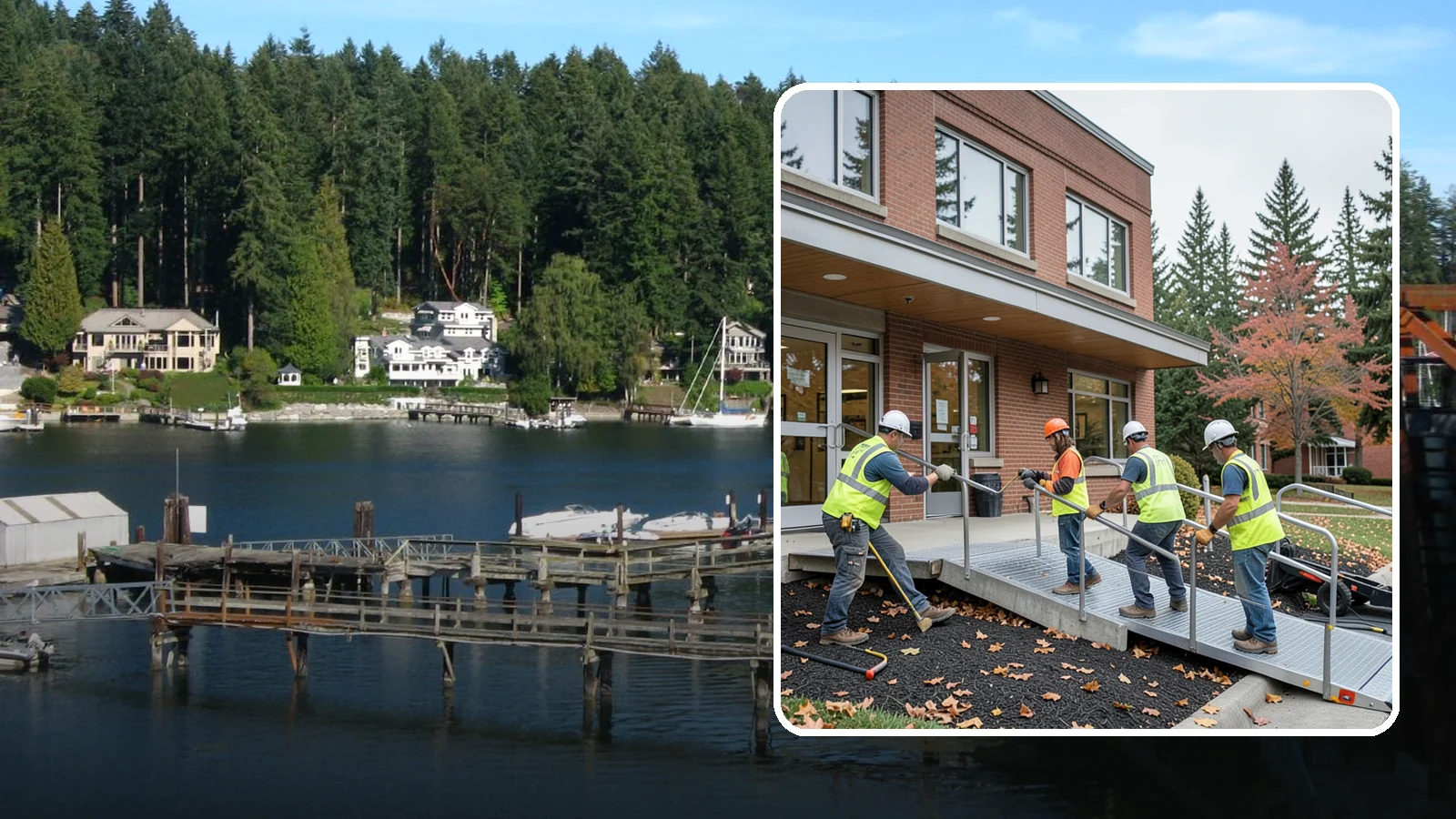 Facility ADA Upgrades in Gig Harbor, Pierce County, WA - Facility accessibility upgrades that bring public buildings into ADA and barrier-code conformance.