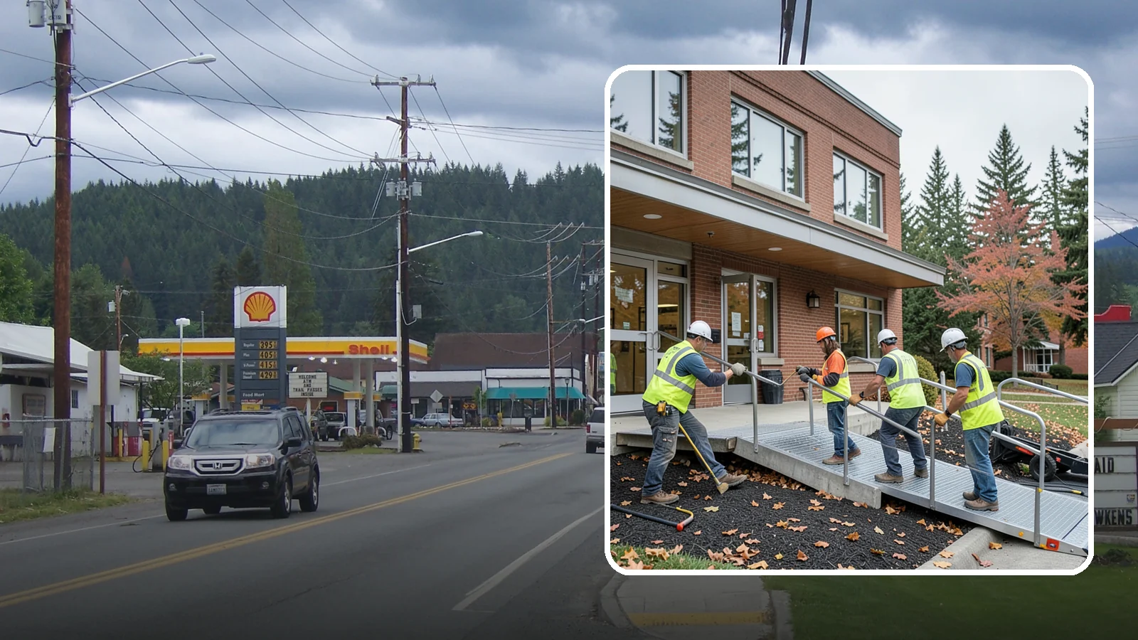 Facility ADA Upgrades in Granite Falls, Snohomish County, WA - Facility accessibility upgrades that bring public buildings into ADA and barrier-code conformance.