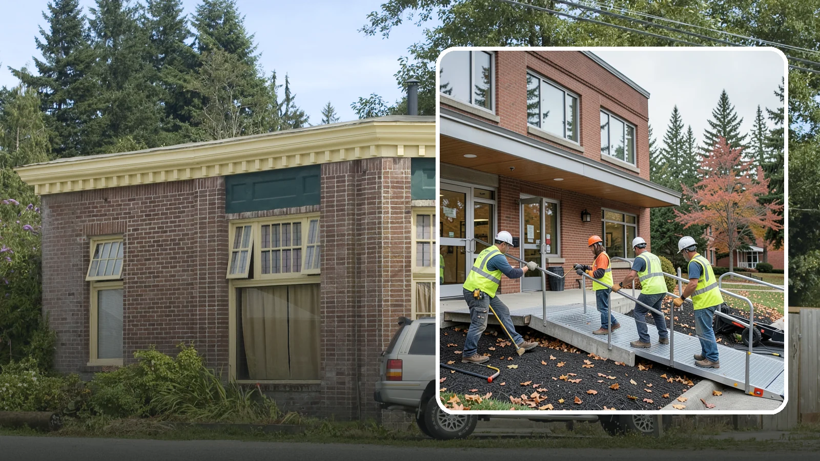 Facility ADA Upgrades in Hamilton, Skagit County, WA - Facility accessibility upgrades that bring public buildings into ADA and barrier-code conformance.