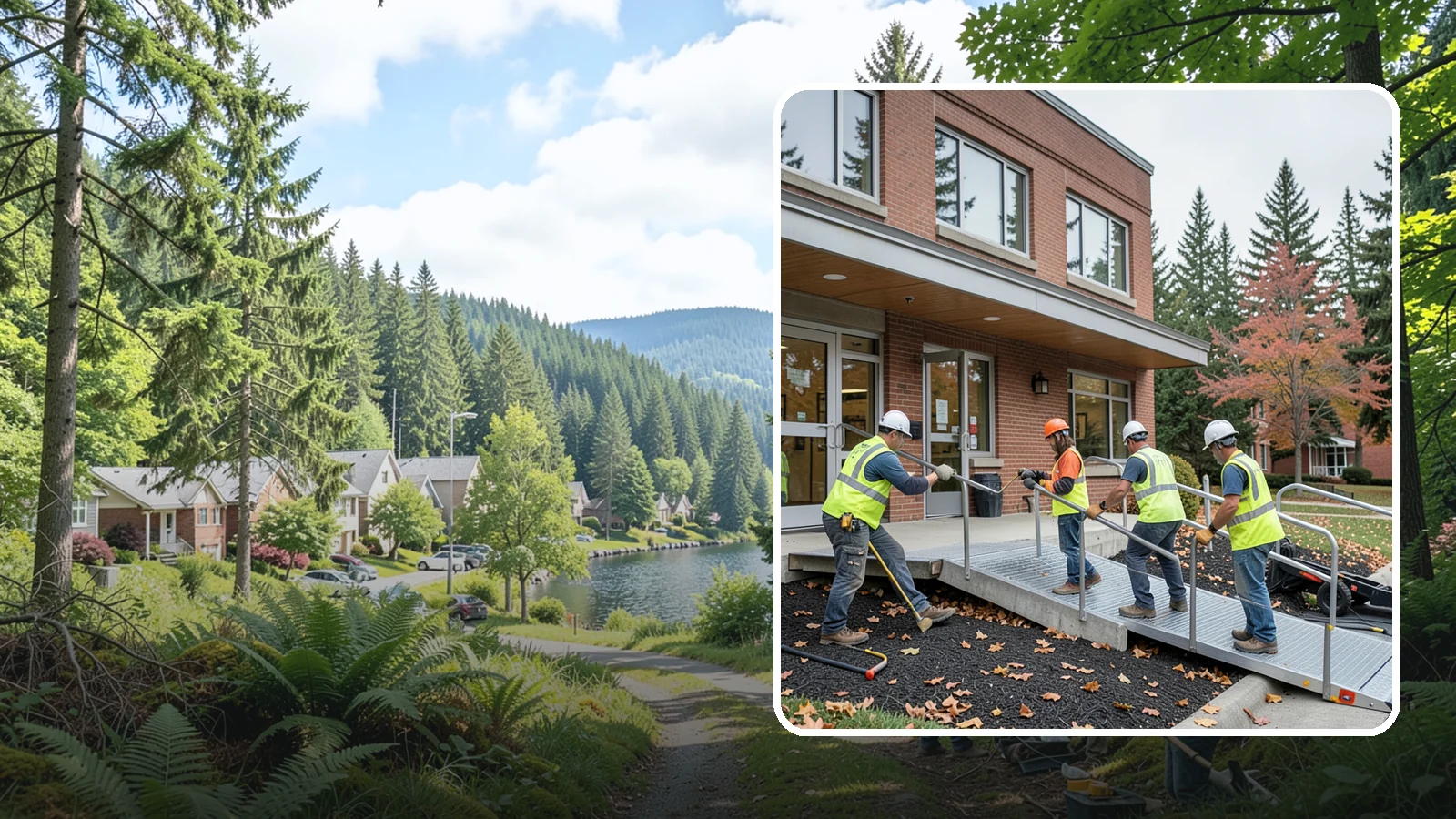 Facility ADA Upgrades in Lake Forest Park, King County, WA - Facility accessibility upgrades that bring public buildings into ADA and barrier-code conformance.