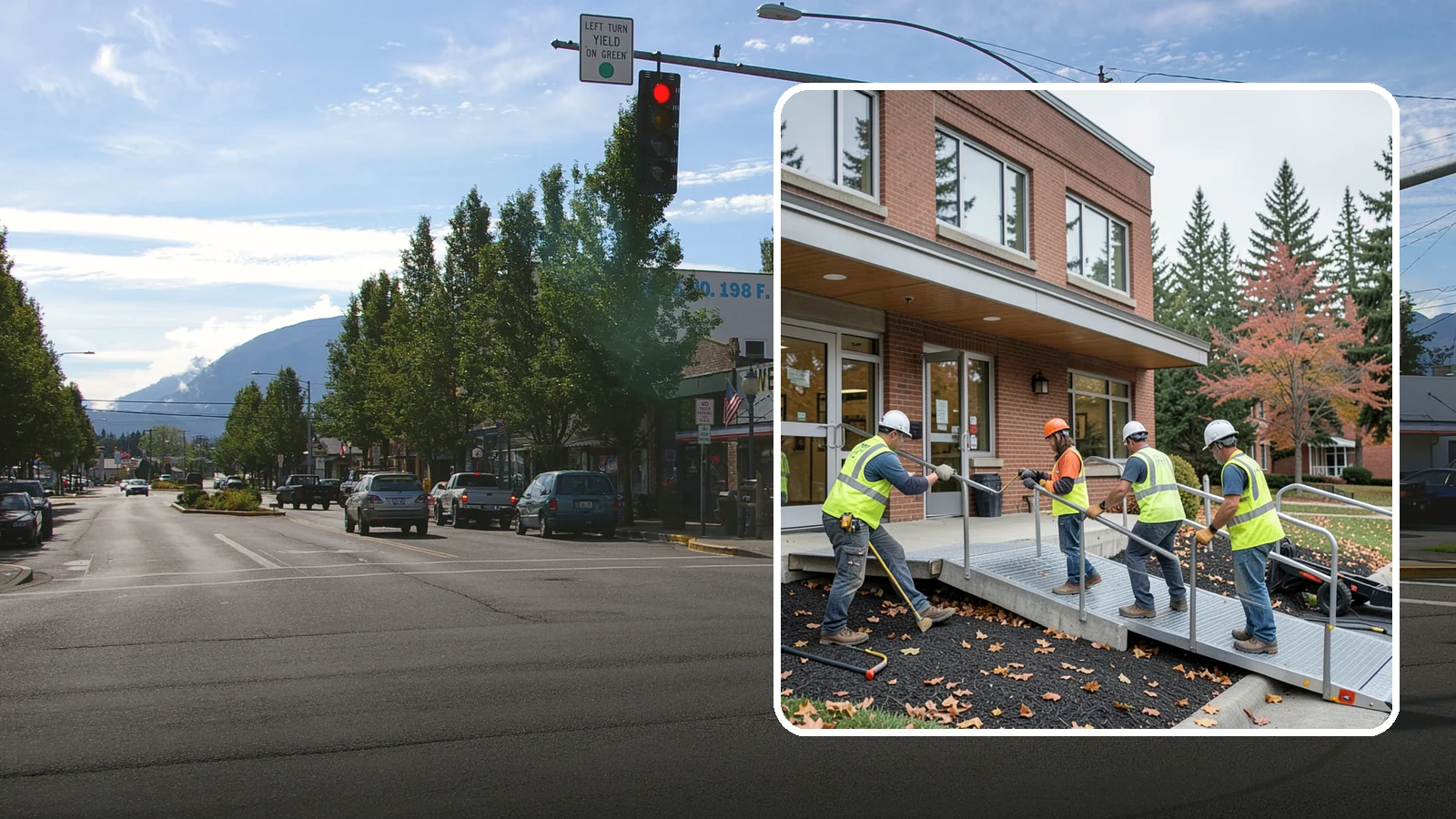 Facility ADA Upgrades in North Bend, King County, WA - Facility accessibility upgrades that bring public buildings into ADA and barrier-code conformance.