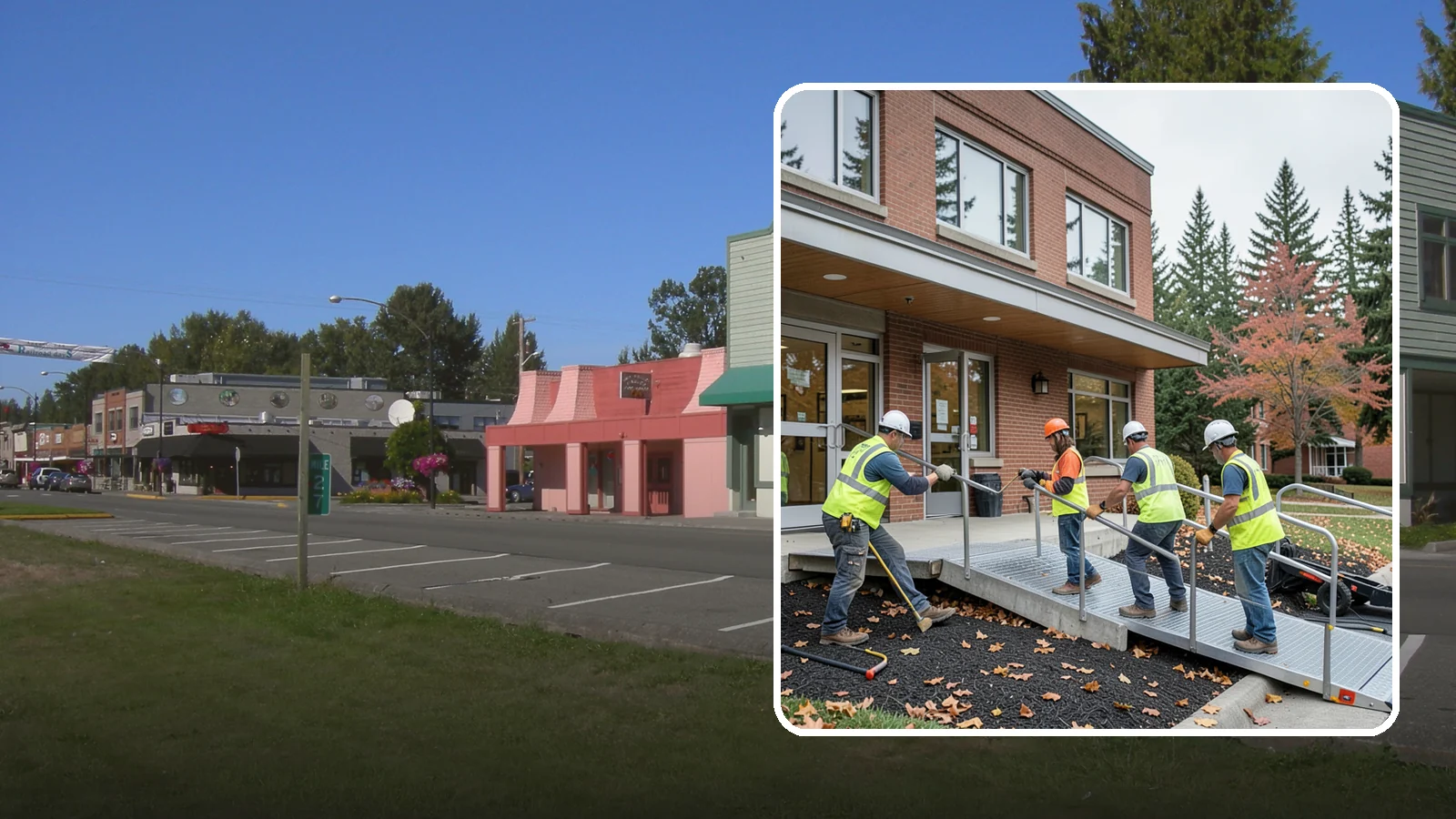Facility ADA Upgrades in Snoqualmie, King County, WA - Facility accessibility upgrades that bring public buildings into ADA and barrier-code conformance.