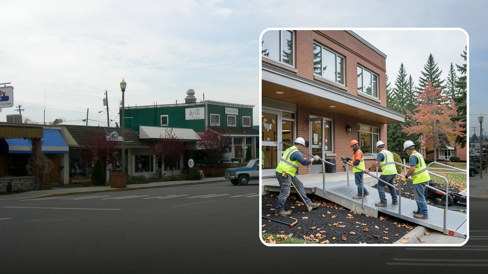 Facility ADA Upgrades in Stanwood, Snohomish County, WA - Facility accessibility upgrades that bring public buildings into ADA and barrier-code conformance.