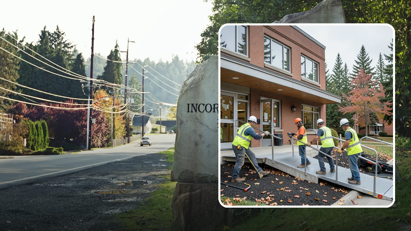 Facility ADA Upgrades in Wilkeson, Pierce County, WA - Facility accessibility upgrades that bring public buildings into ADA and barrier-code conformance.