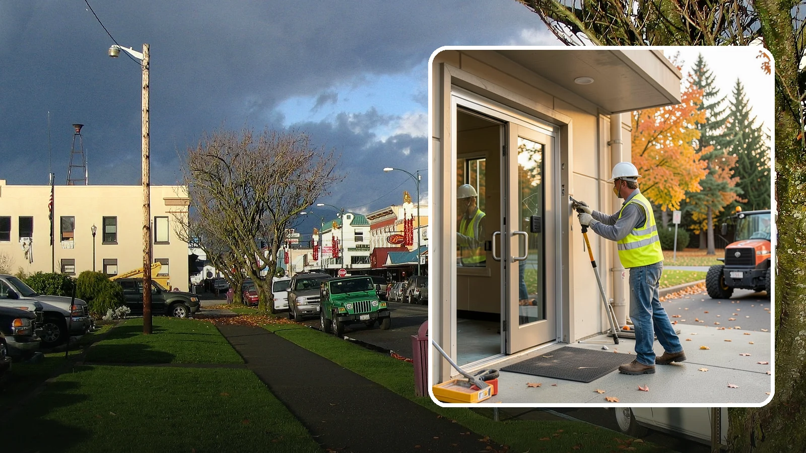 Facility Door Replacement in Arlington, Snohomish County, WA - Commercial door and hardware replacement for public entrances, service doors, and interior openings.