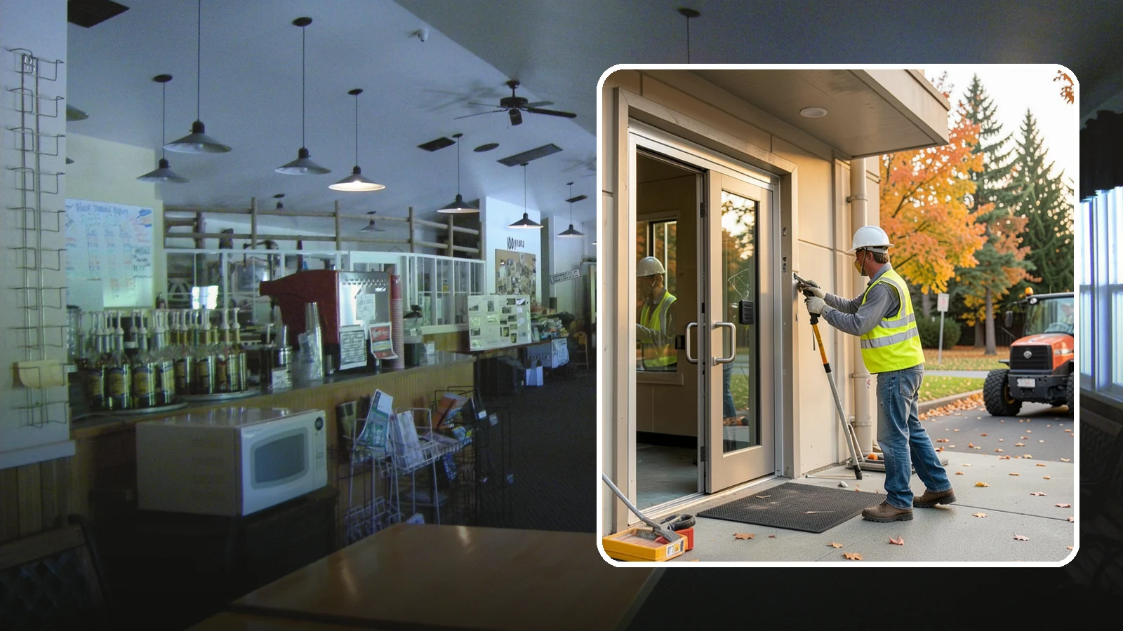 Facility Door Replacement in Black Diamond, King County, WA - Commercial door and hardware replacement for public entrances, service doors, and interior openings.