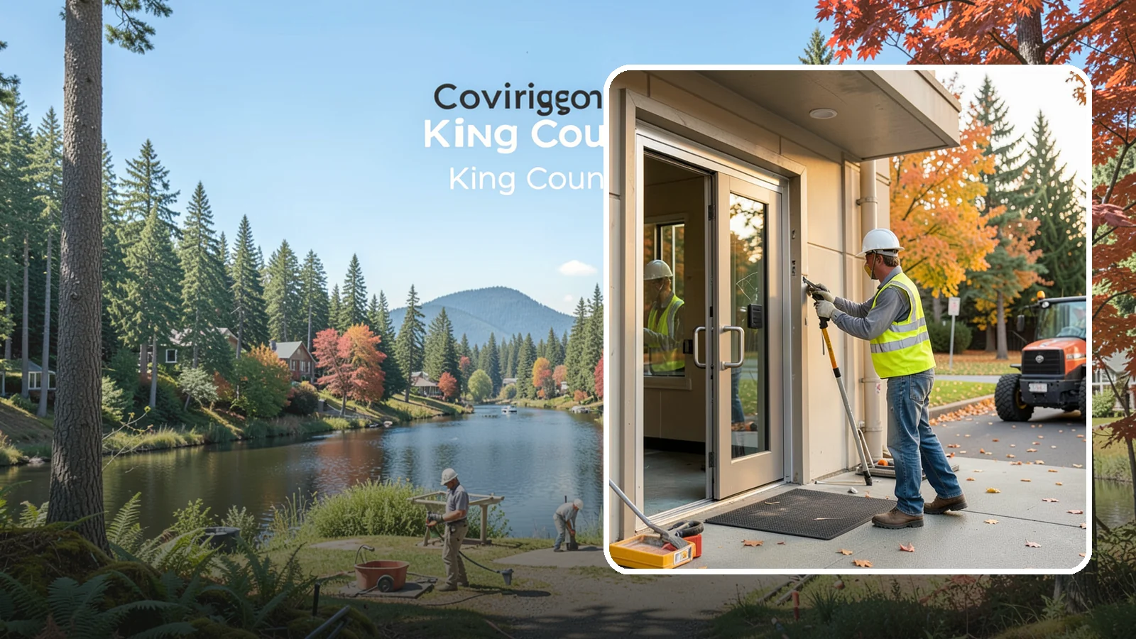 Facility Door Replacement in Covington, King County, WA - Commercial door and hardware replacement for public entrances, service doors, and interior openings.