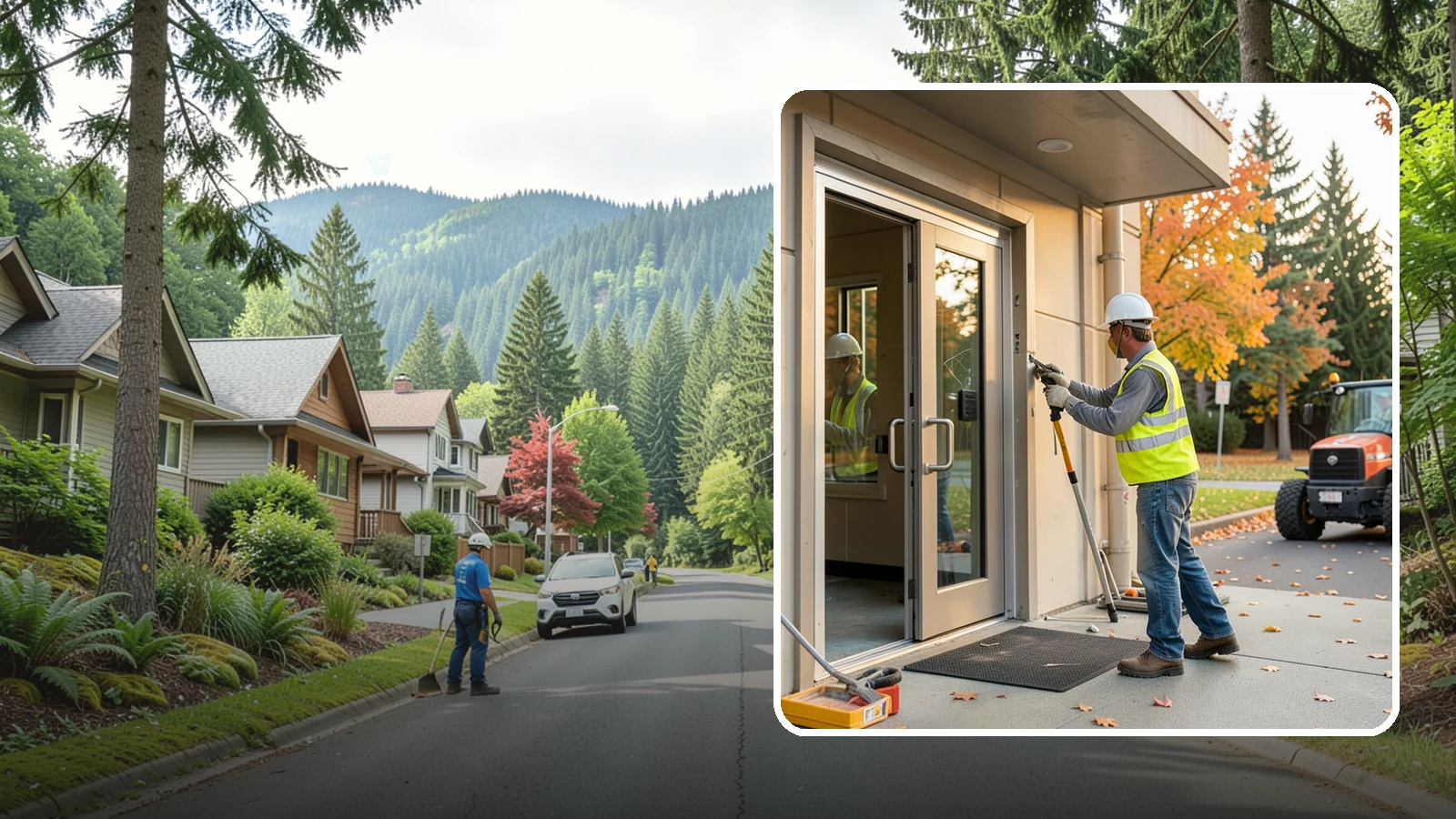 Facility Door Replacement in Darrington, Snohomish County, WA - Commercial door and hardware replacement for public entrances, service doors, and interior openings.
