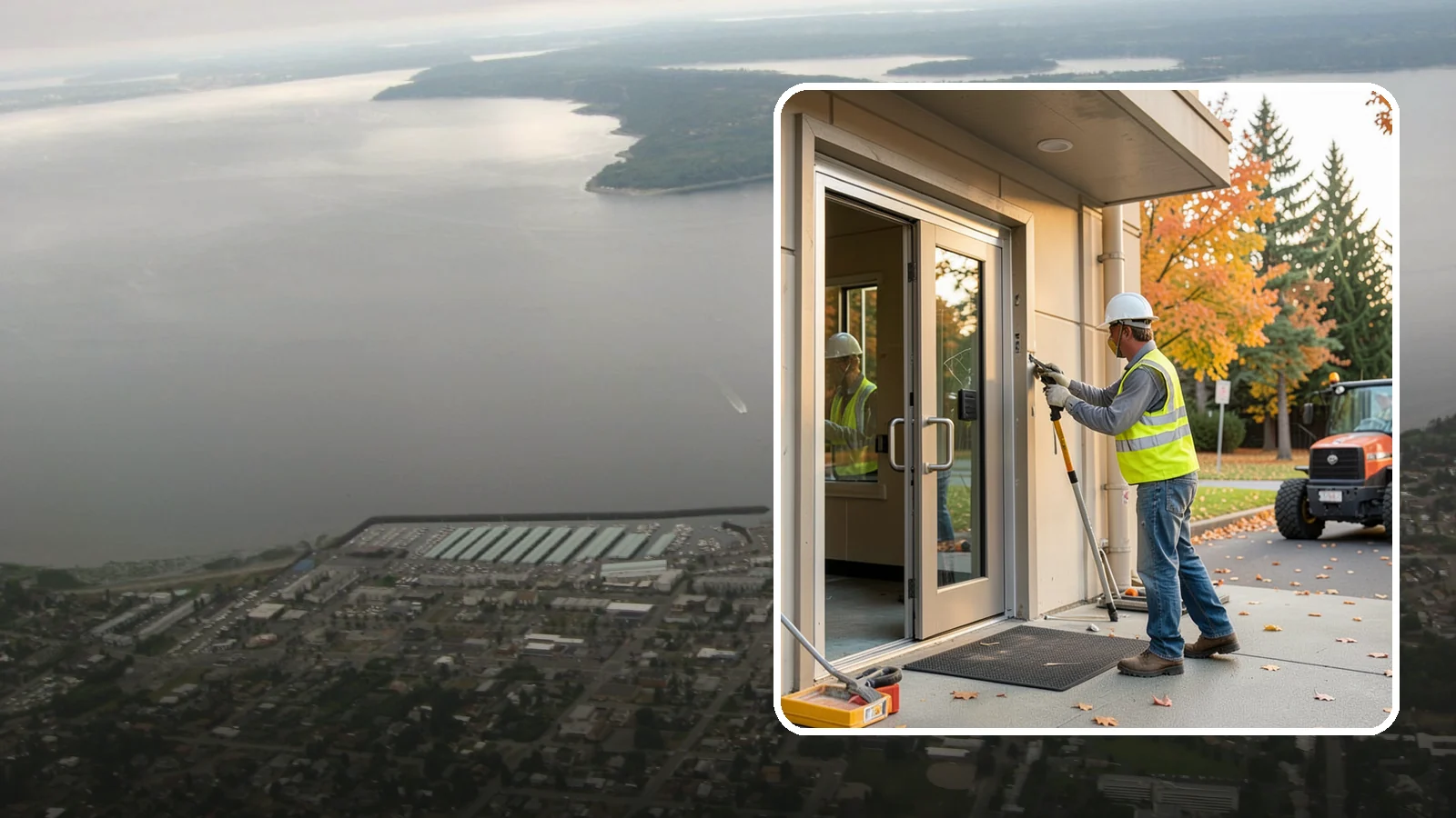 Facility Door Replacement in Des Moines, King County, WA - Commercial door and hardware replacement for public entrances, service doors, and interior openings.