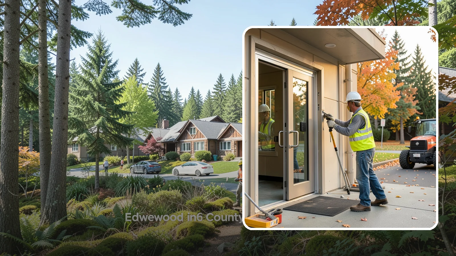 Facility Door Replacement in Edgewood, Pierce County, WA - Commercial door and hardware replacement for public entrances, service doors, and interior openings.