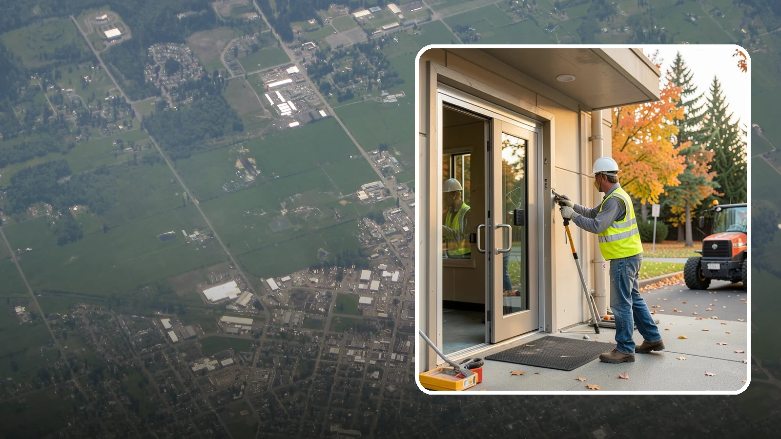 Facility Door Replacement in Enumclaw, King County, WA - Commercial door and hardware replacement for public entrances, service doors, and interior openings.