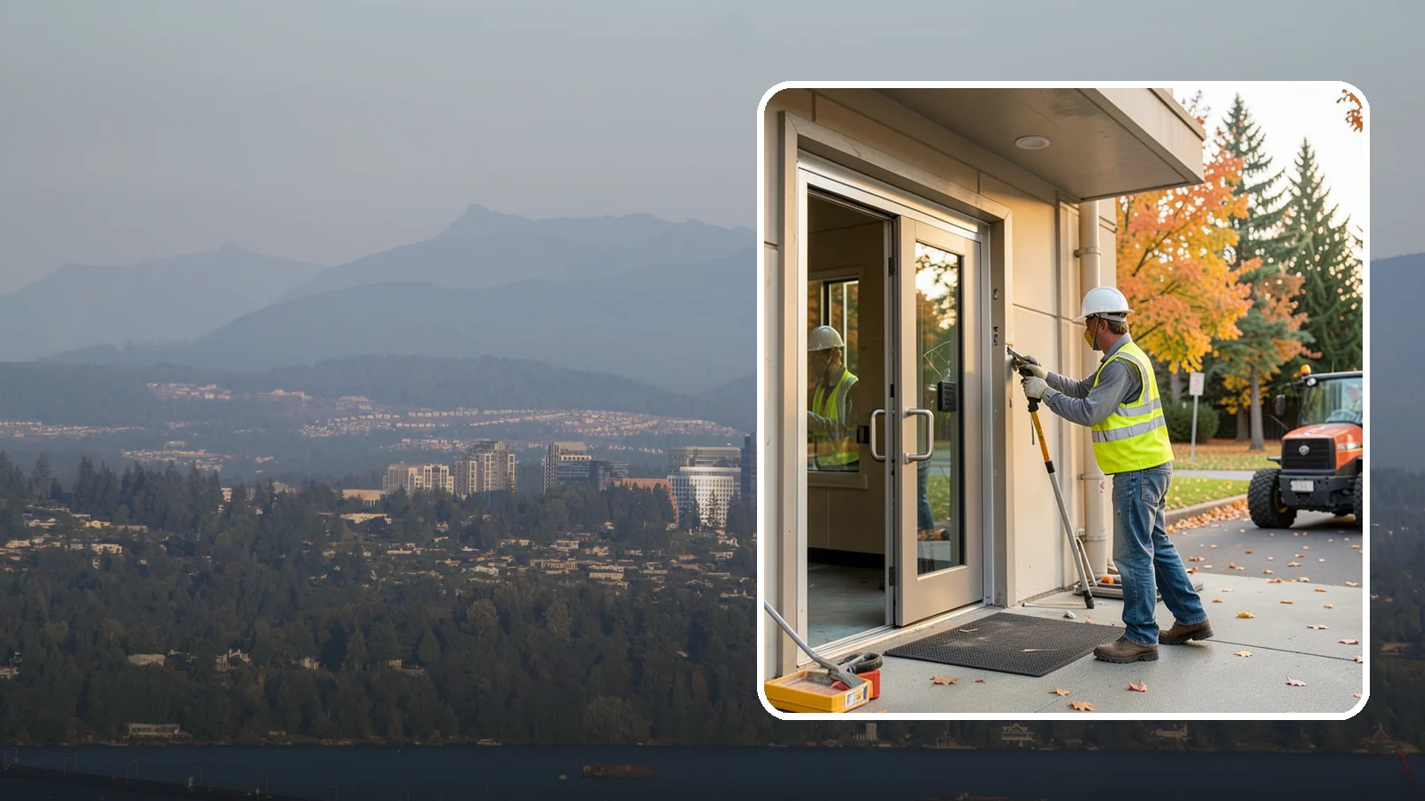 Facility Door Replacement in Medina, King County, WA - Commercial door and hardware replacement for public entrances, service doors, and interior openings.