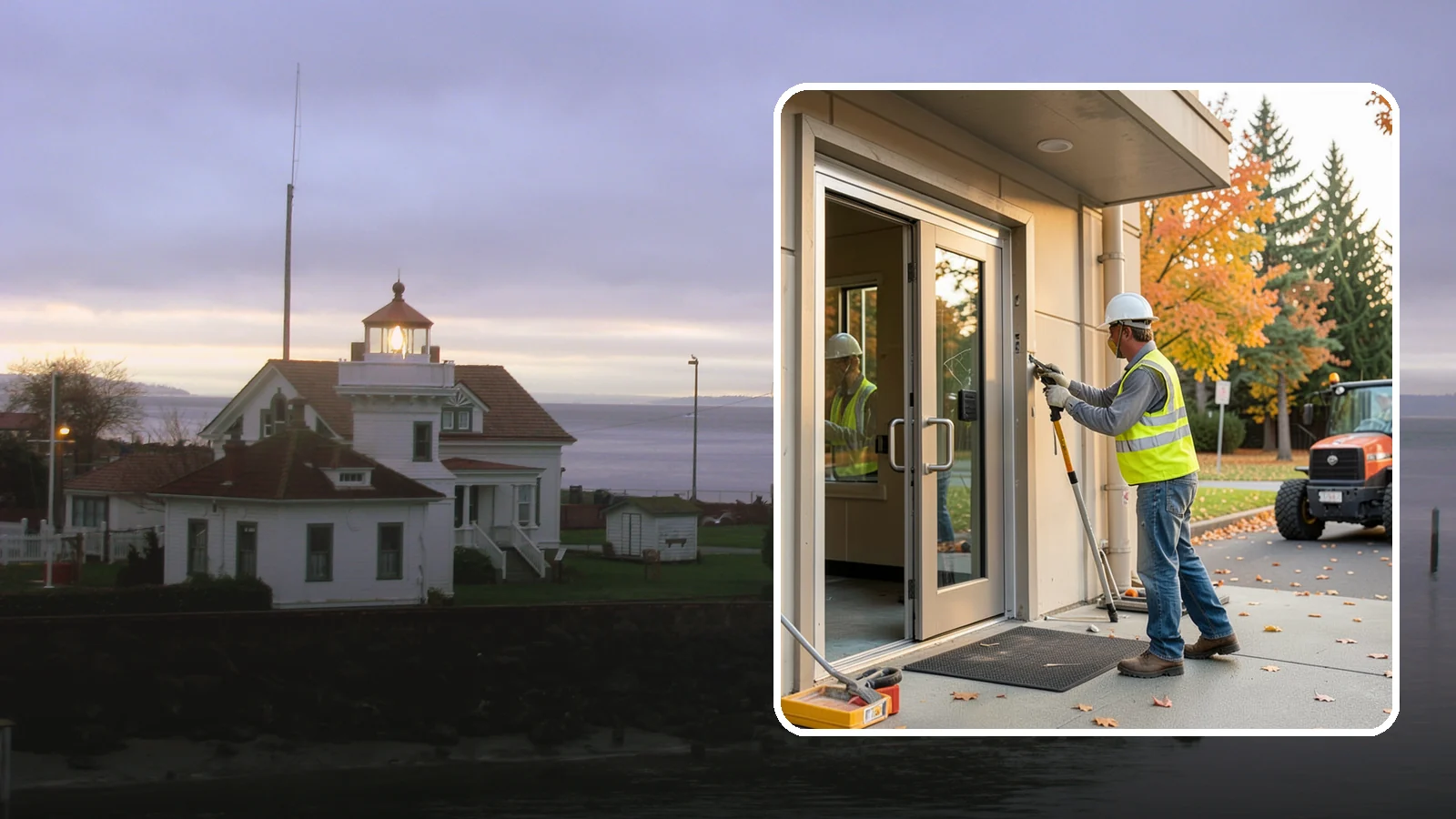 Facility Door Replacement in Mukilteo, Snohomish County, WA - Commercial door and hardware replacement for public entrances, service doors, and interior openings.