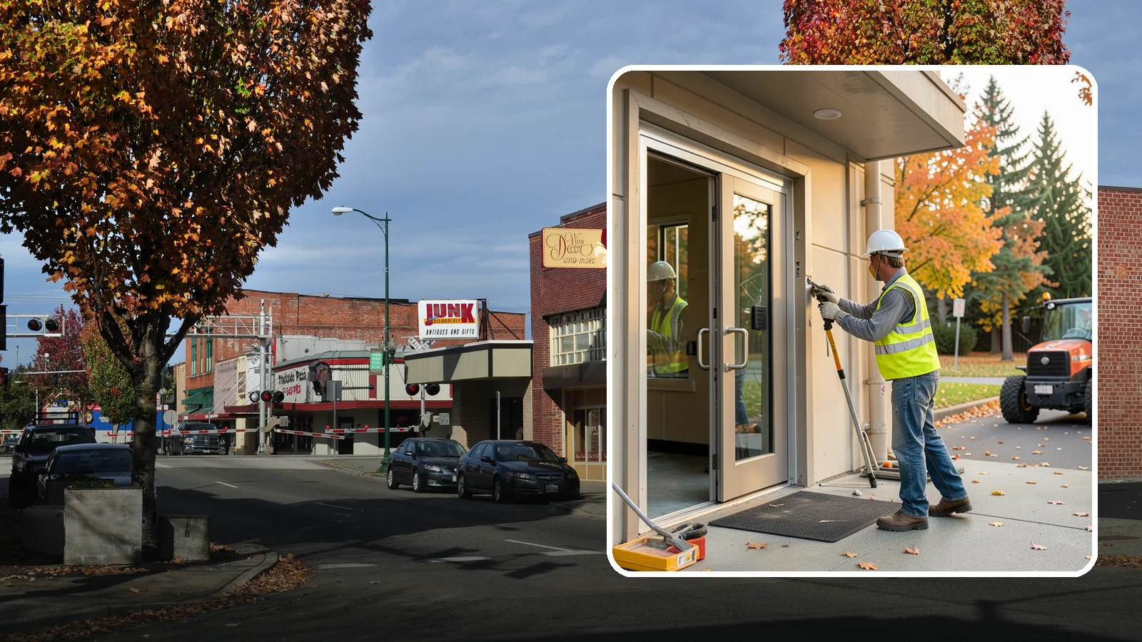 Facility Door Replacement in Puyallup, Pierce County, WA - Commercial door and hardware replacement for public entrances, service doors, and interior openings.