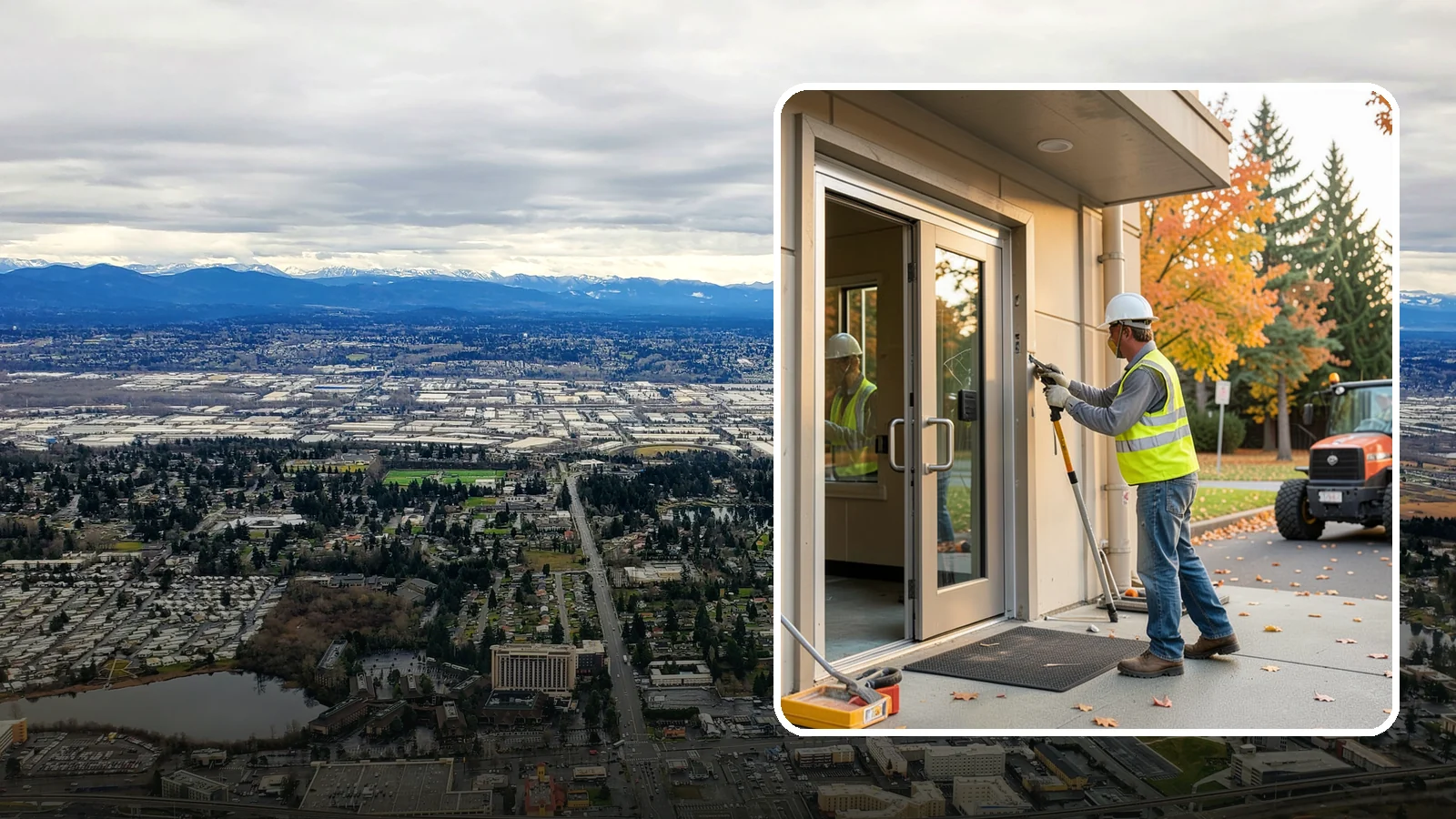 Facility Door Replacement in SeaTac, King County, WA - Commercial door and hardware replacement for public entrances, service doors, and interior openings.