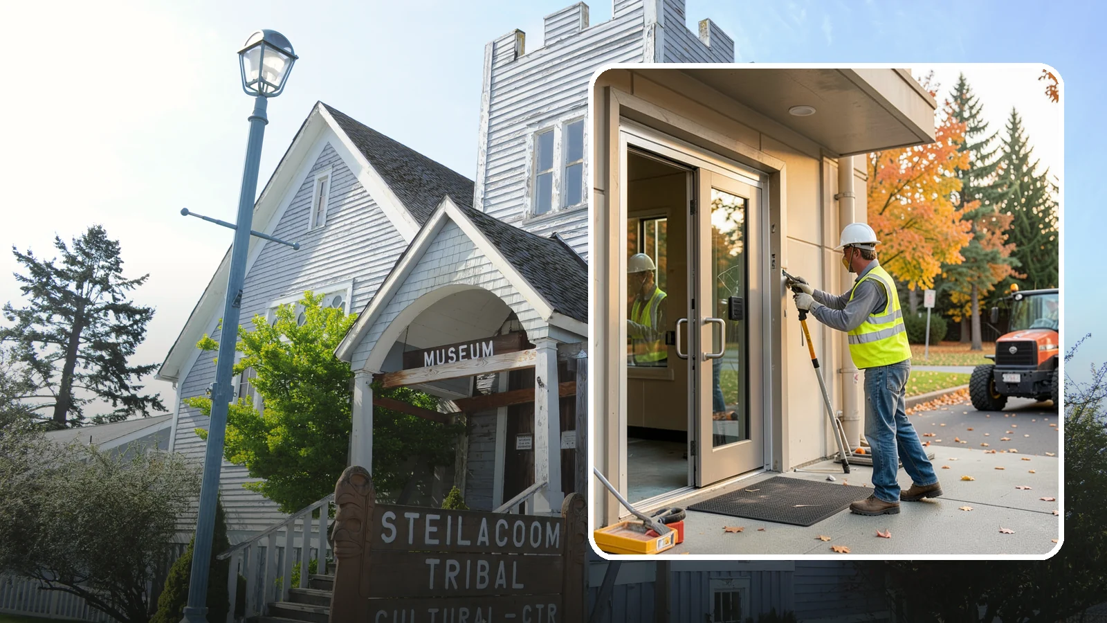 Facility Door Replacement in Steilacoom, Pierce County, WA - Commercial door and hardware replacement for public entrances, service doors, and interior openings.