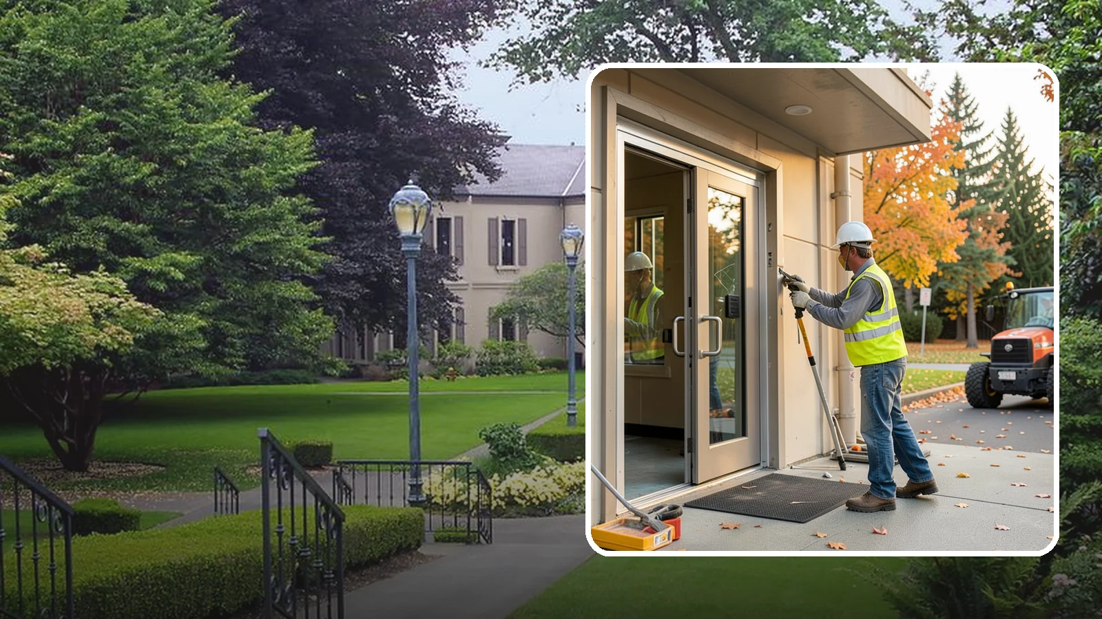 Facility Door Replacement in Woodinville, King County, WA - Commercial door and hardware replacement for public entrances, service doors, and interior openings.