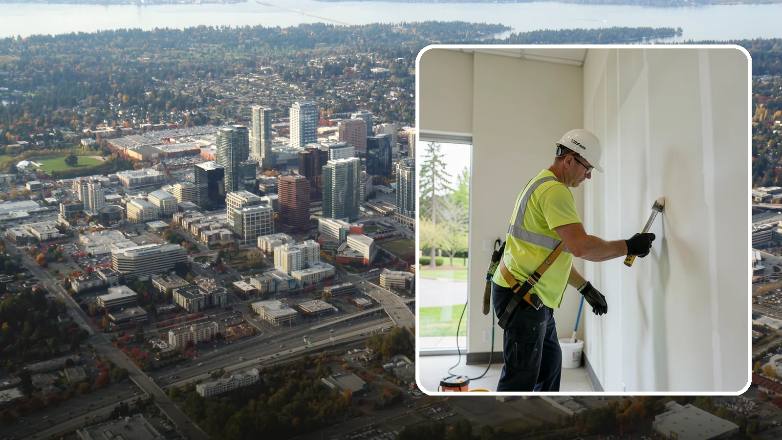 Facility Drywall Repair in Bellevue, King County, WA - Drywall repair and finishing that restores walls and ceilings in public facilities to a clean, paintable surface.