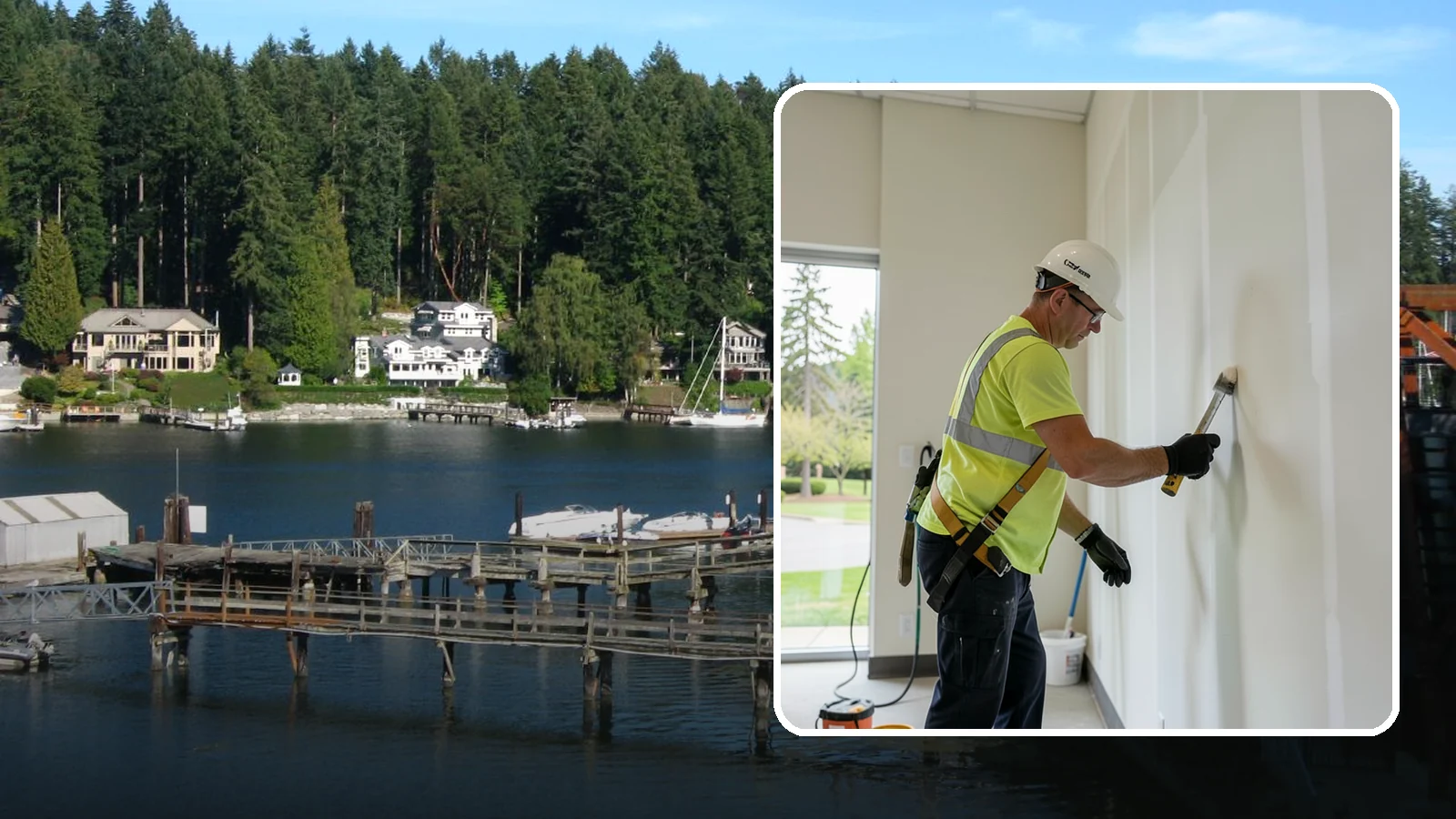Facility Drywall Repair in Gig Harbor, Pierce County, WA - Drywall repair and finishing that restores walls and ceilings in public facilities to a clean, paintable surface.