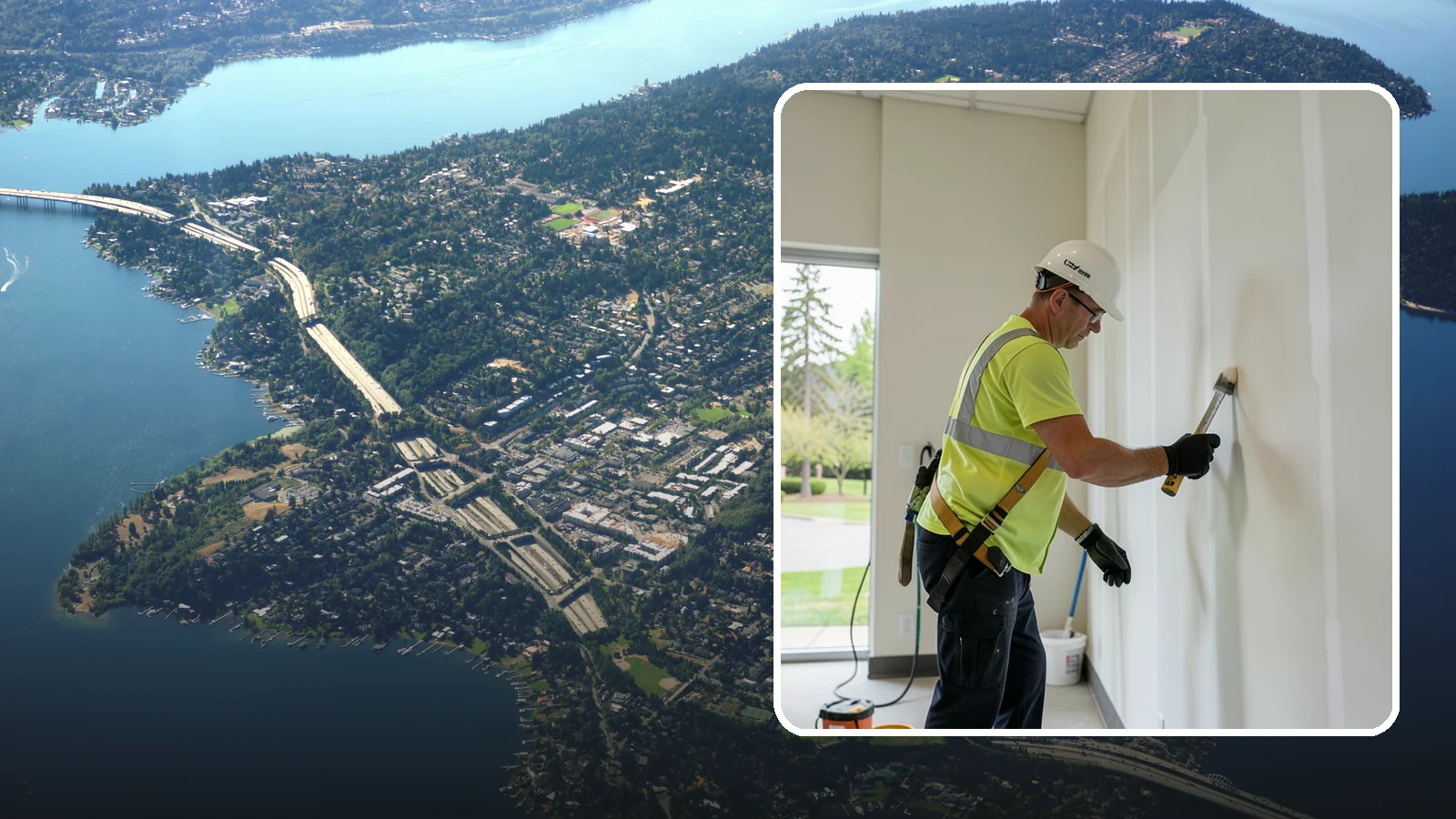Facility Drywall Repair in Mercer Island, King County, WA - Drywall repair and finishing that restores walls and ceilings in public facilities to a clean, paintable surface.