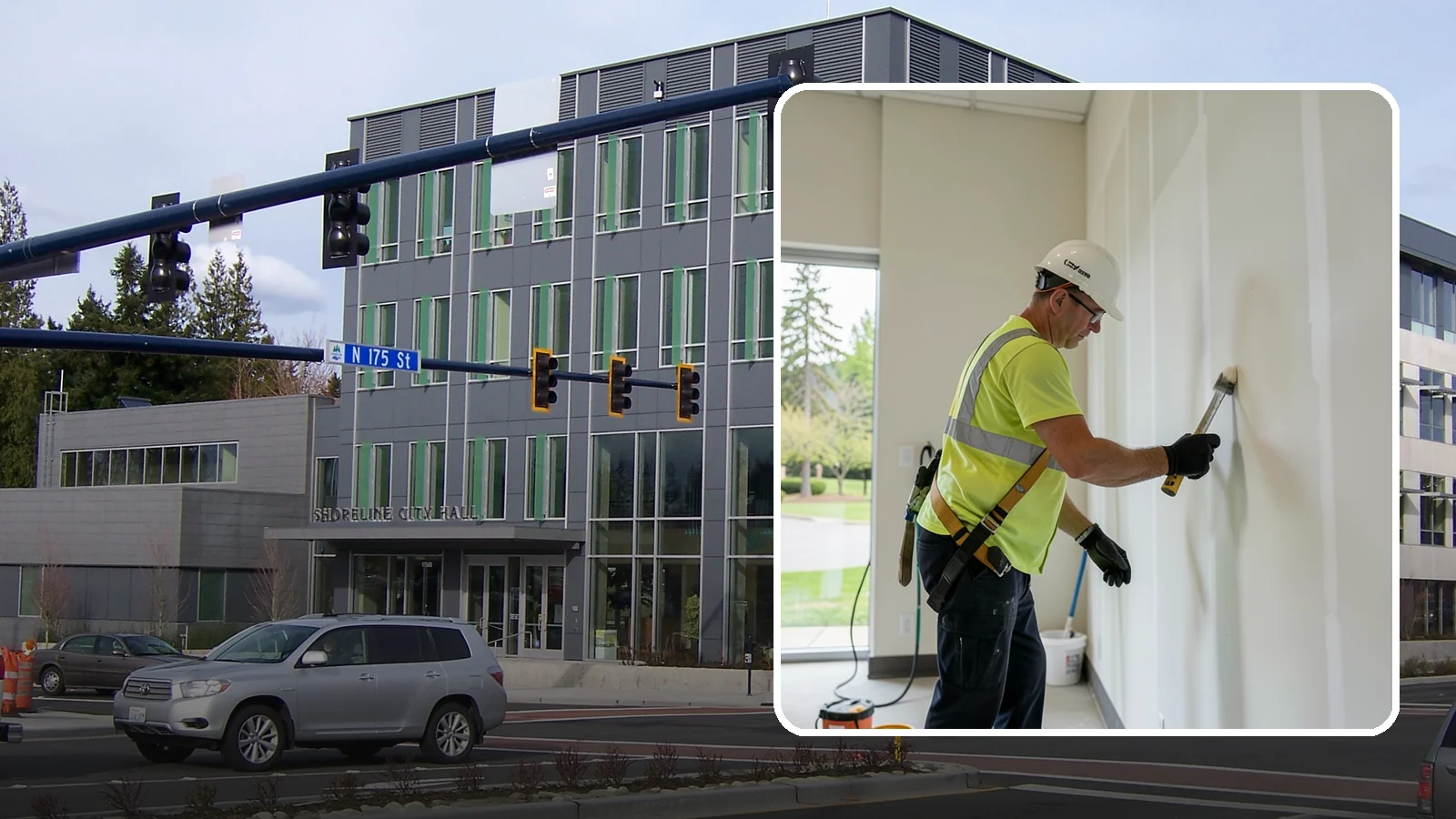 Facility Drywall Repair in Shoreline, King County, WA - Drywall repair and finishing that restores walls and ceilings in public facilities to a clean, paintable surface.