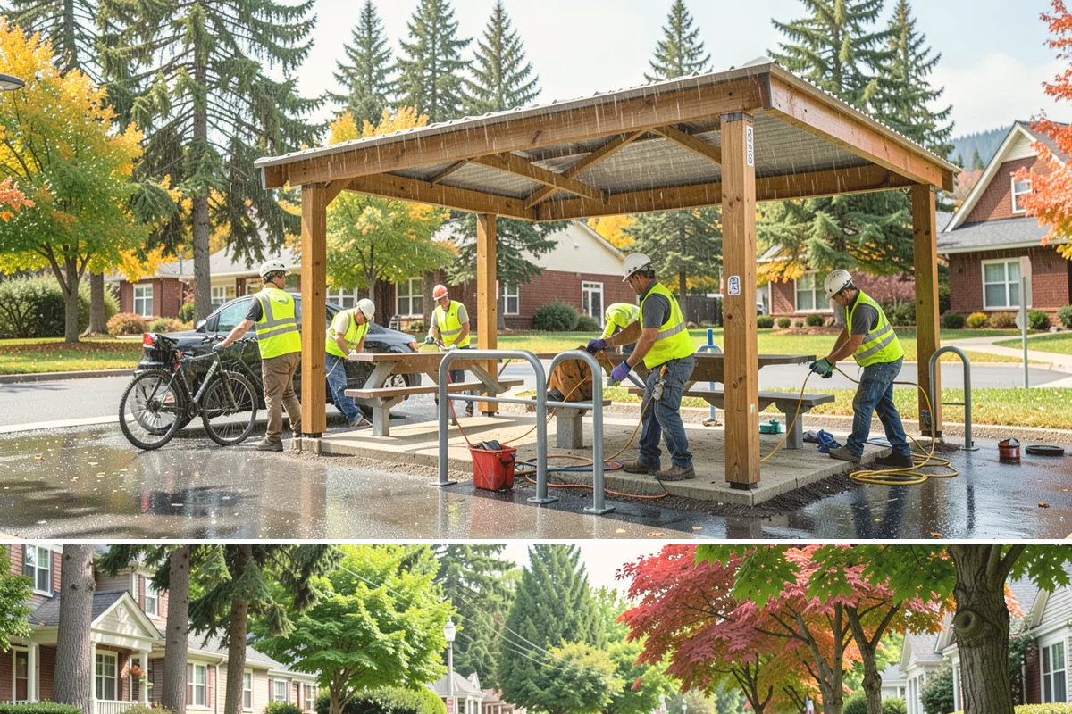 Facility Fencing & Gates in Beaux Arts Village, King County, WA - Fencing installs year-round, though setting posts is easiest when the ground is not saturated in the depths of winter.